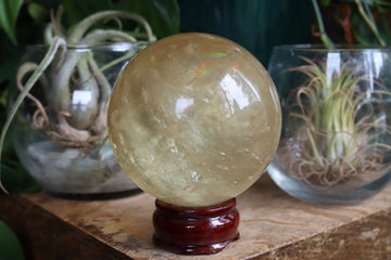 Honey calcite sphere 1