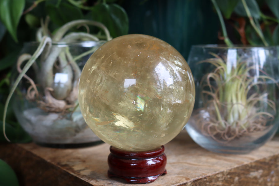 Honey calcite sphere 1