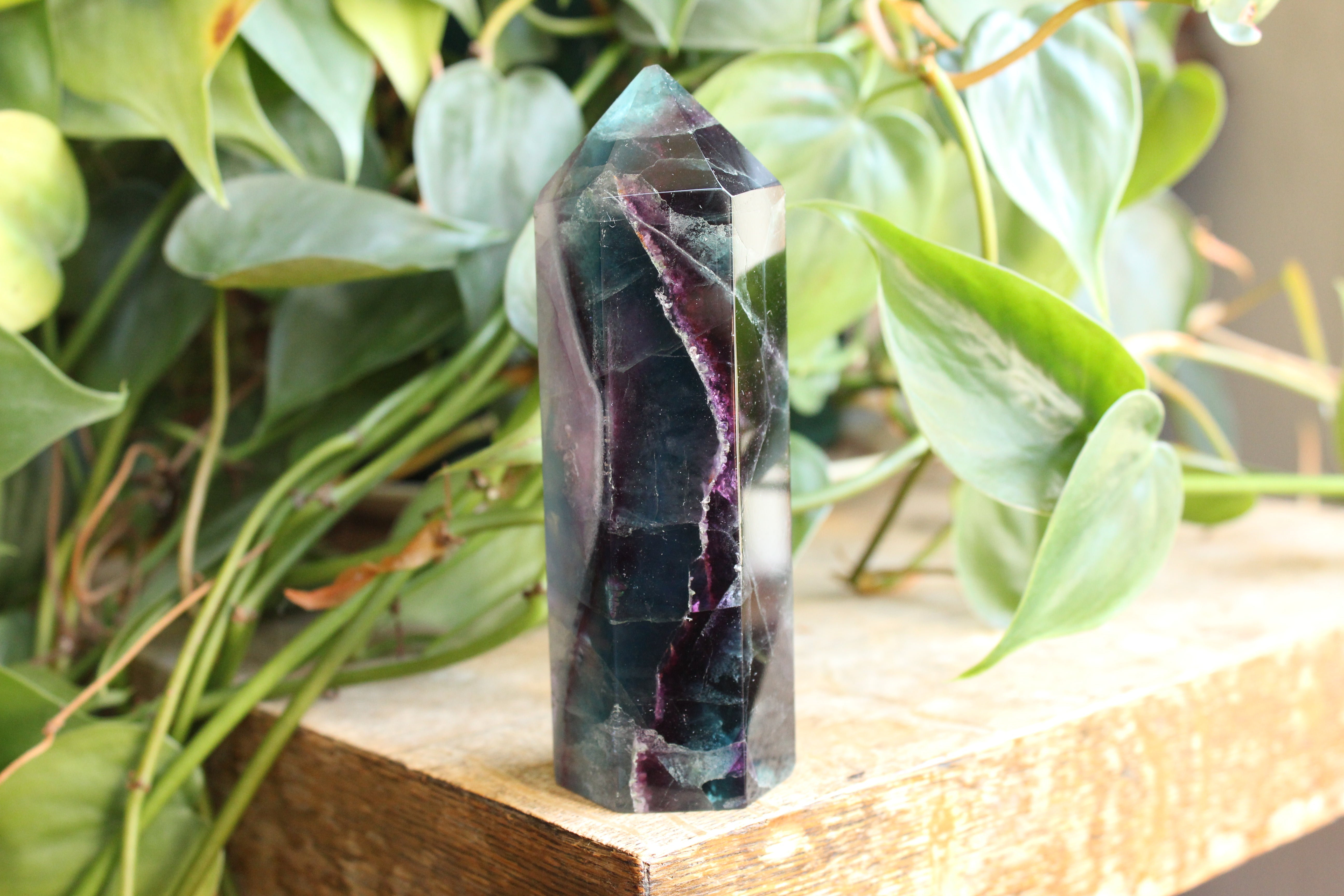 Rainbow fluorite tower 33, new