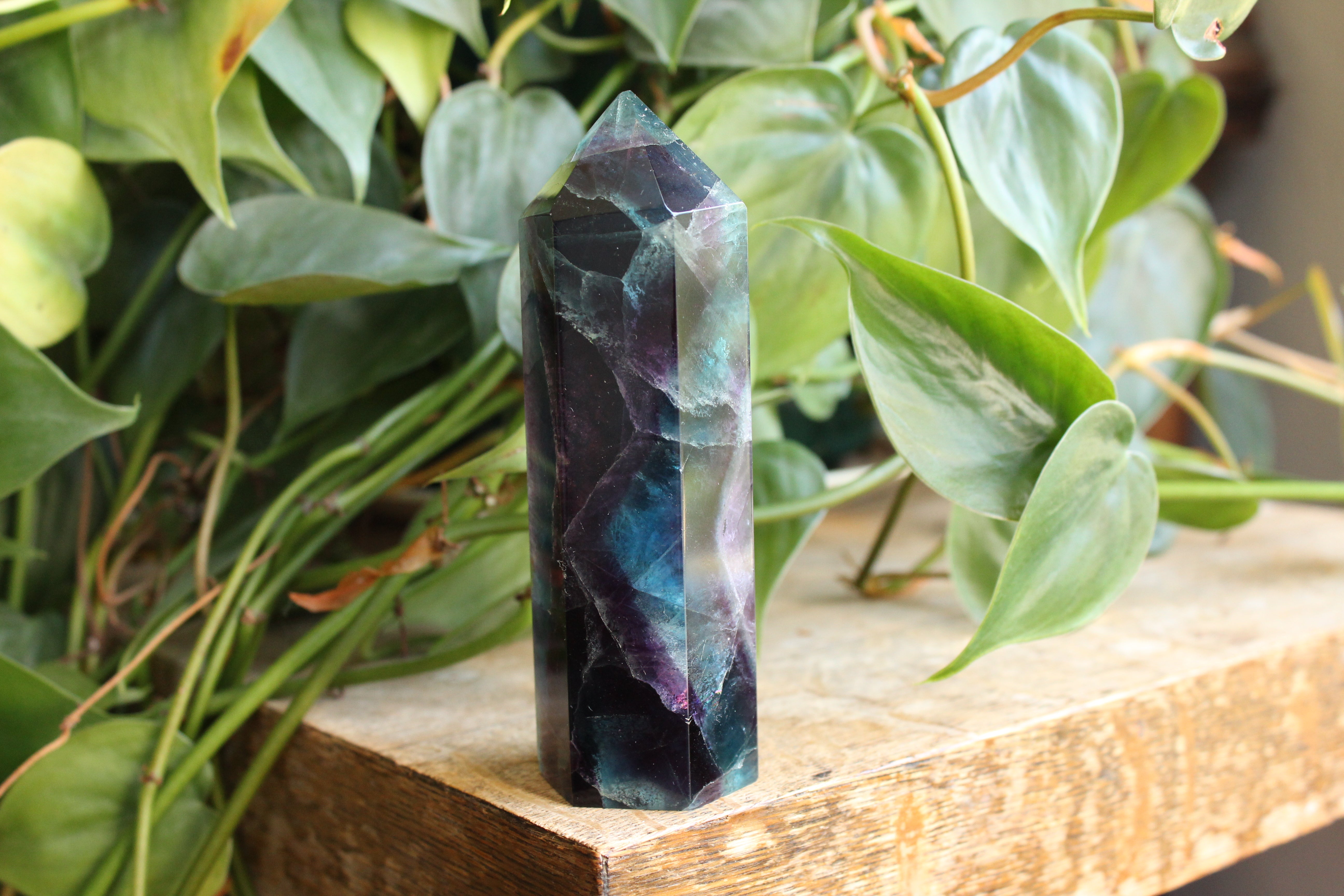 Rainbow fluorite tower 33, new