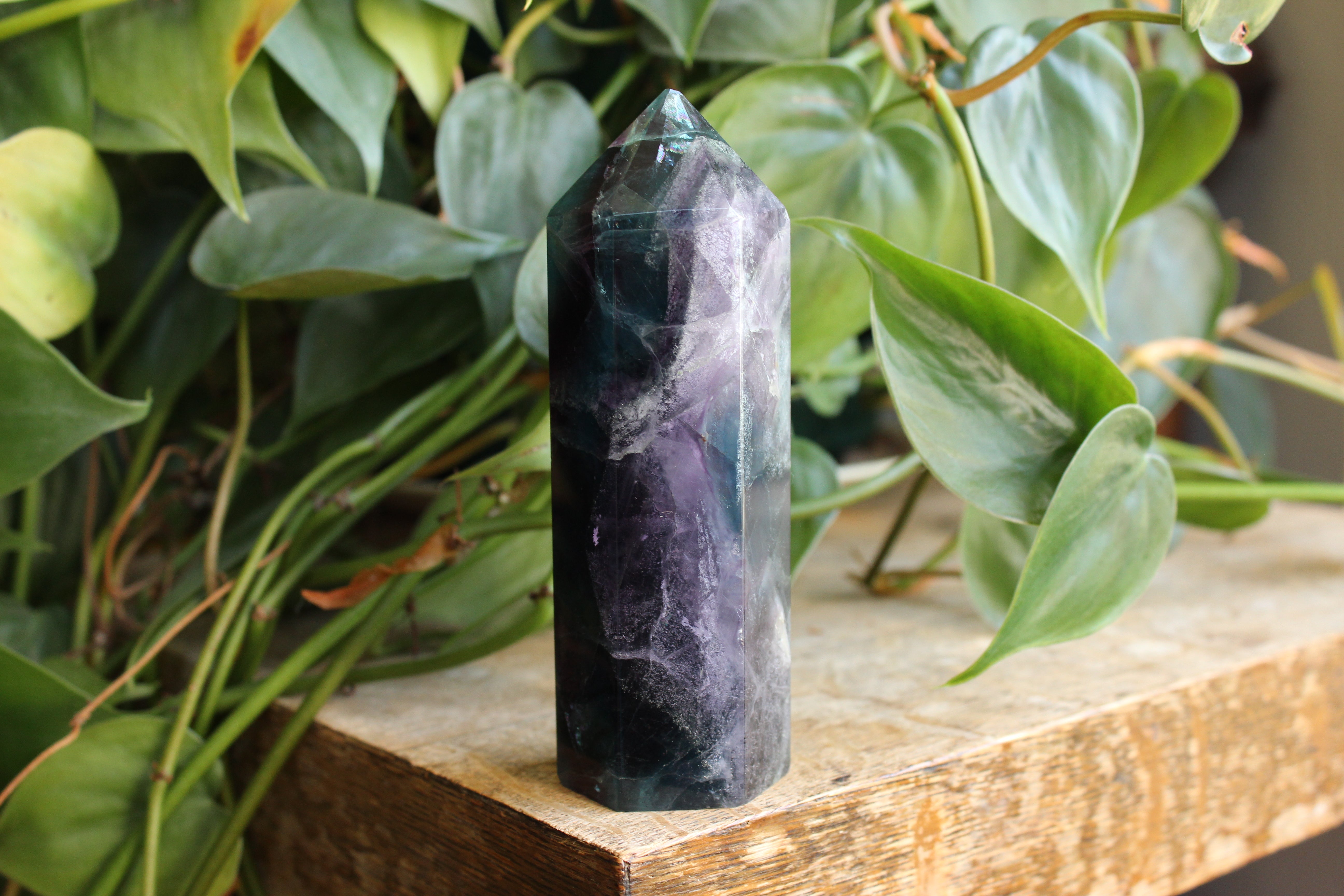 Rainbow fluorite tower 33, new