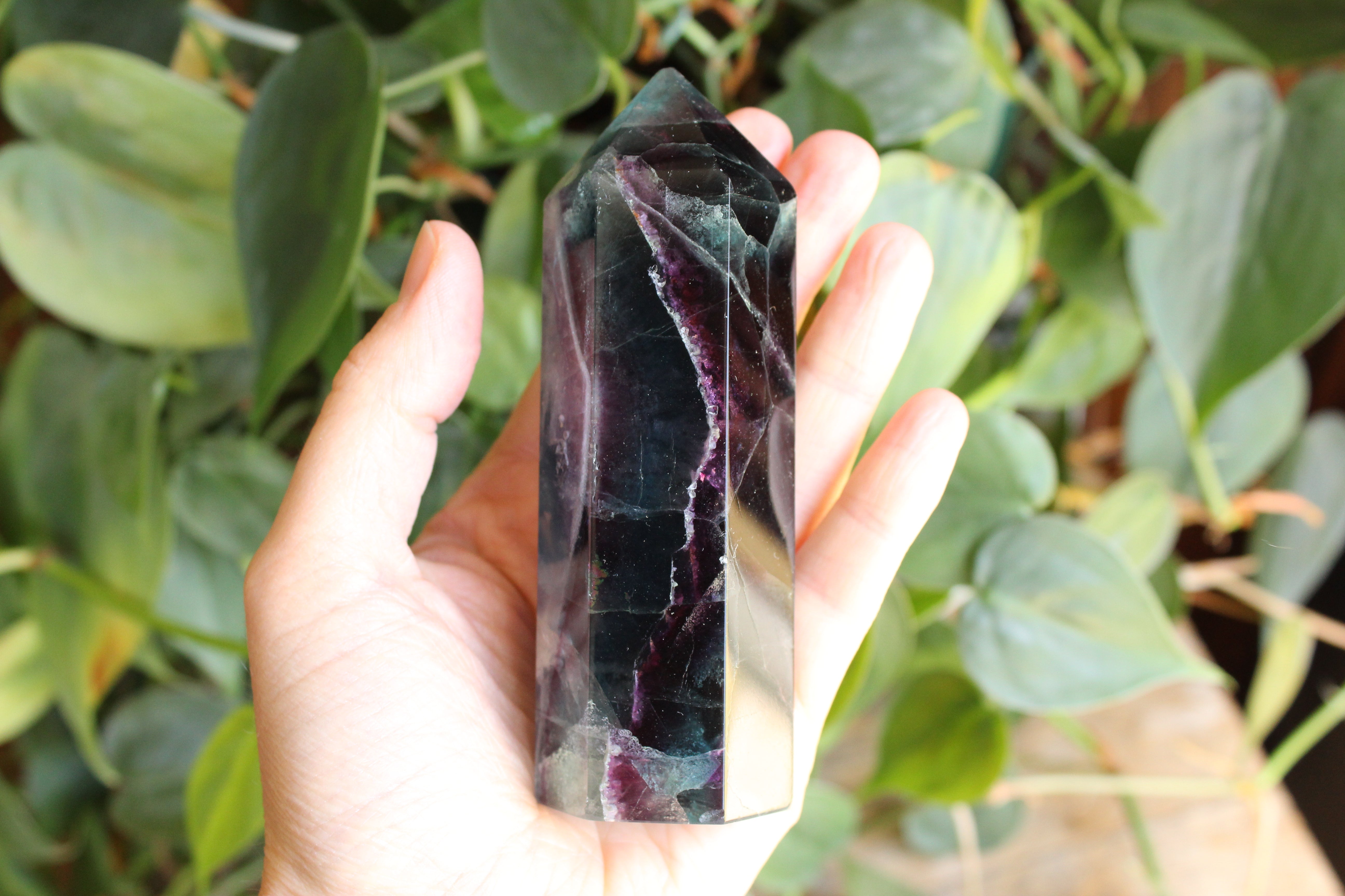 Rainbow fluorite tower 33, new