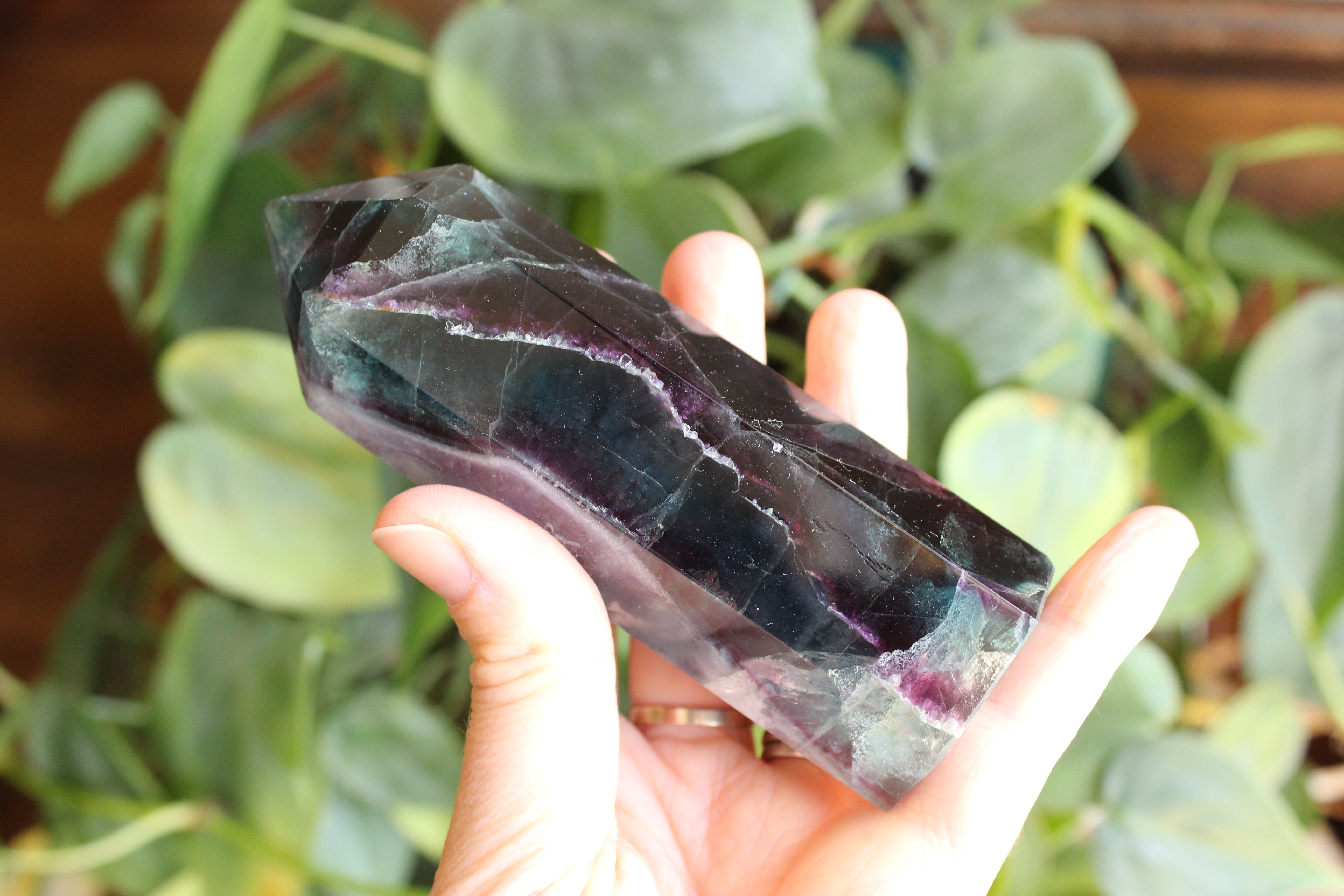 Rainbow fluorite tower 33, new