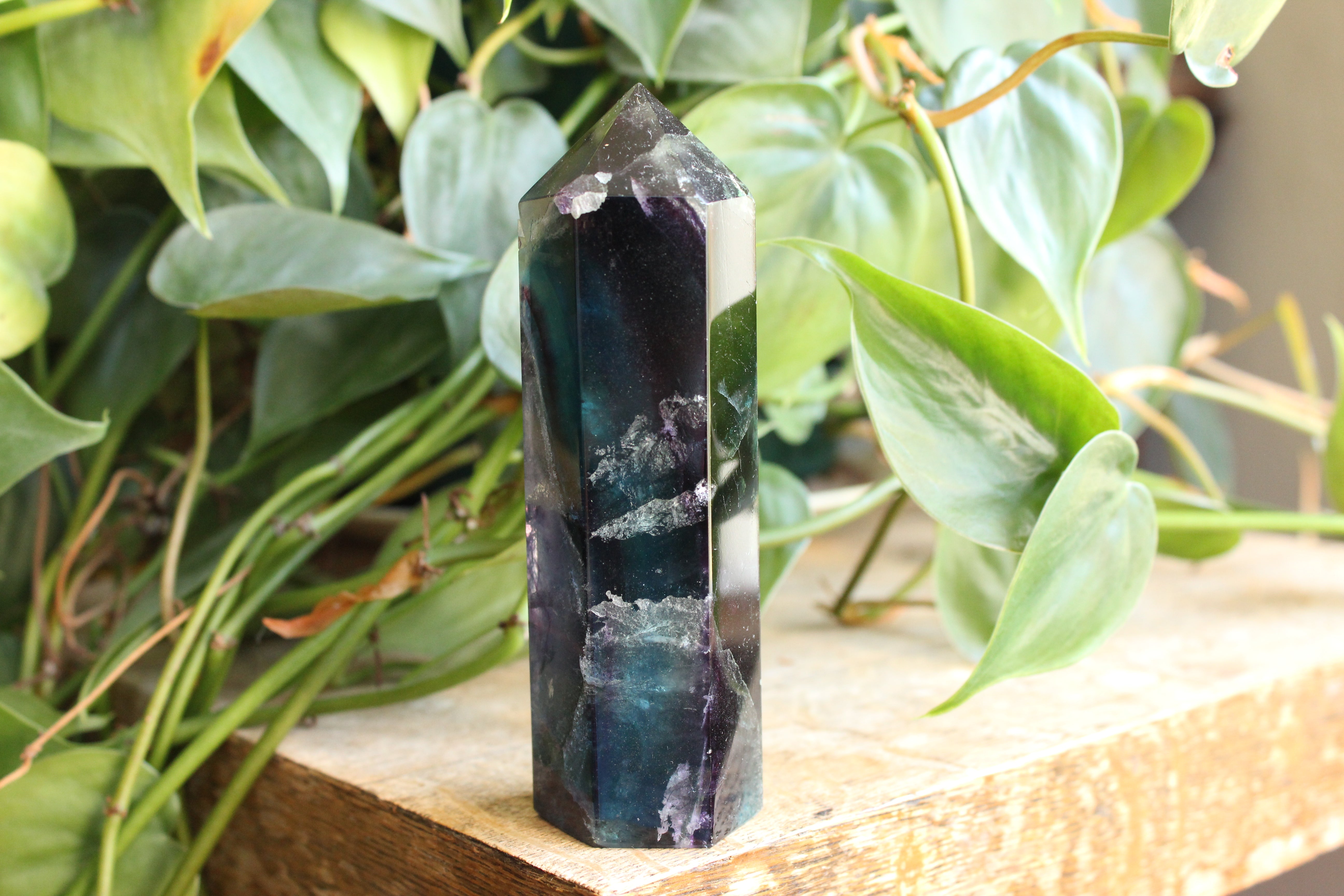 Rainbow fluorite tower 34, new
