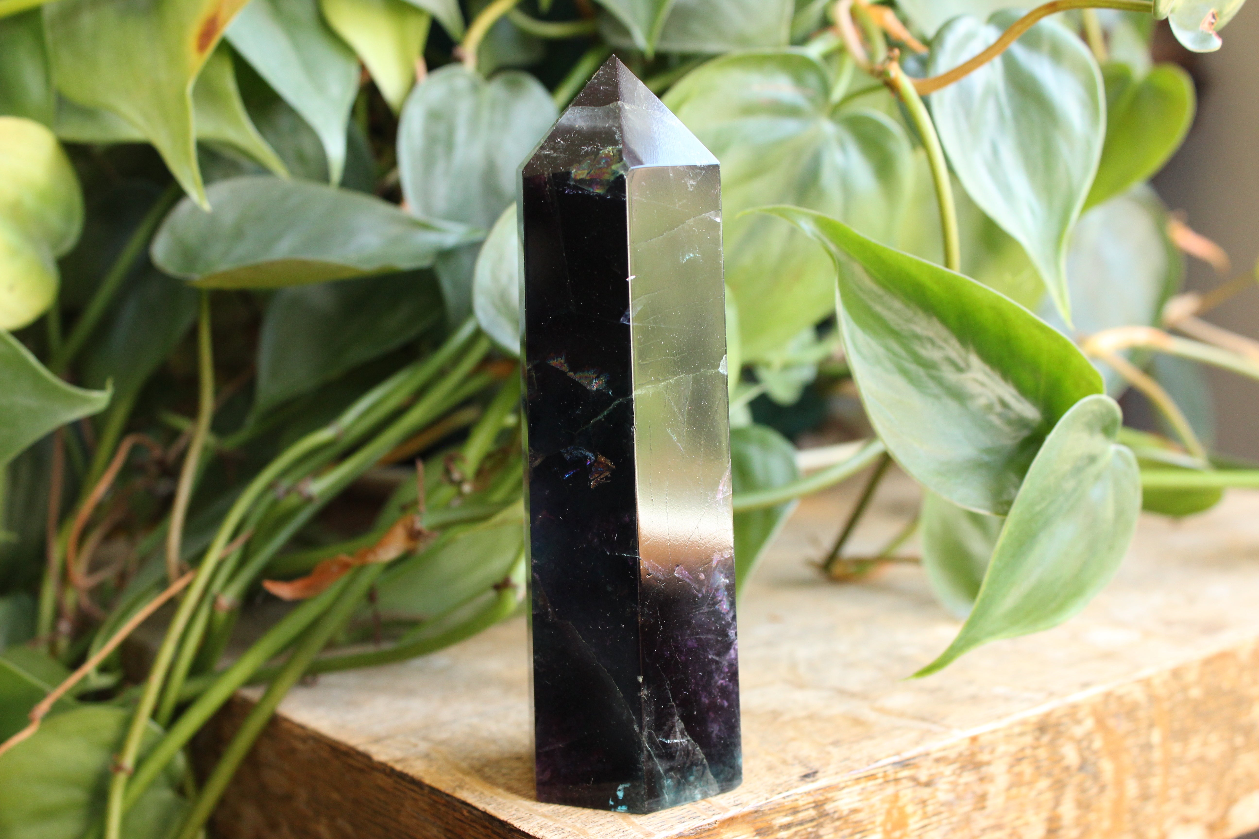 Rainbow fluorite tower 34, new
