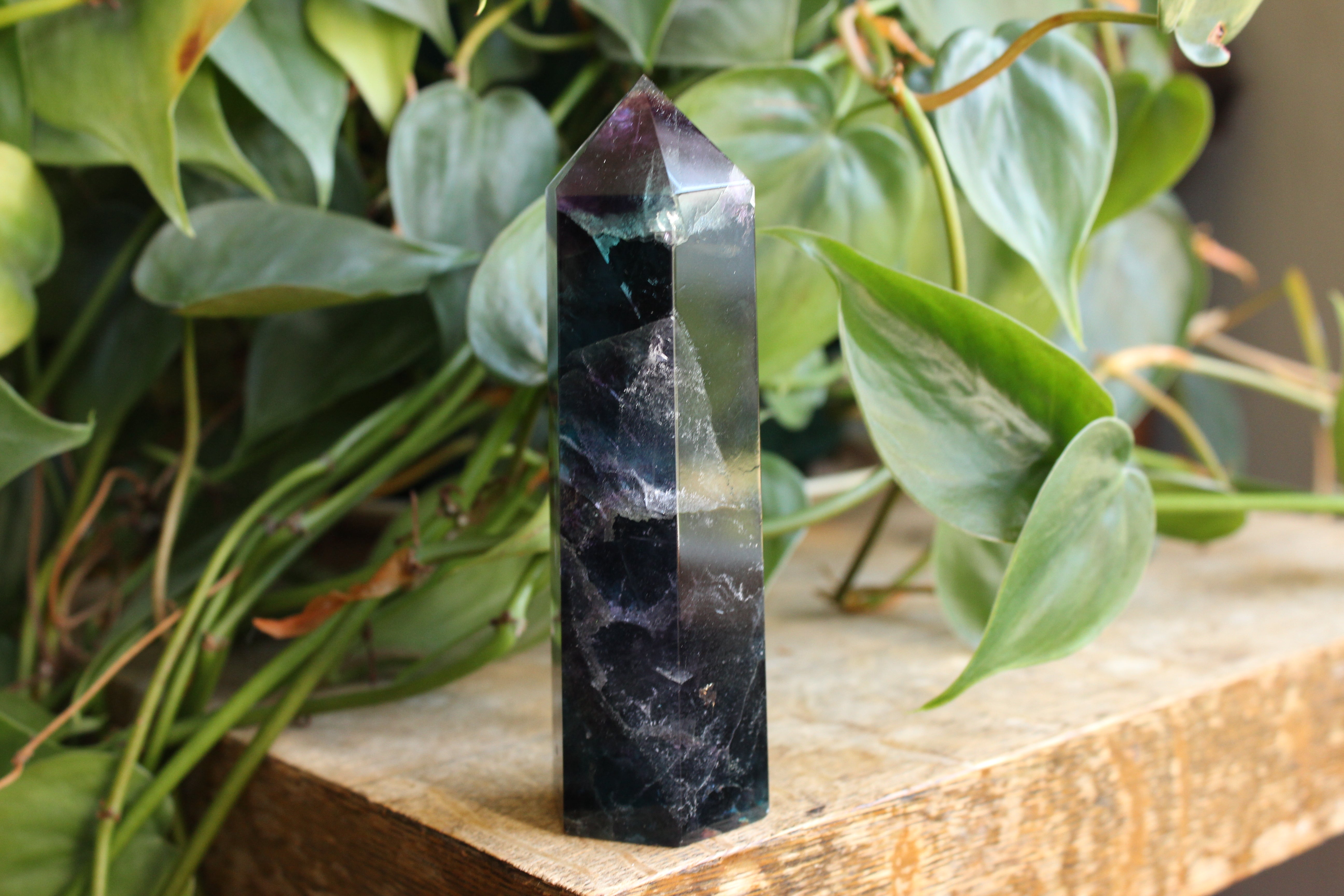 Rainbow fluorite tower 34, new
