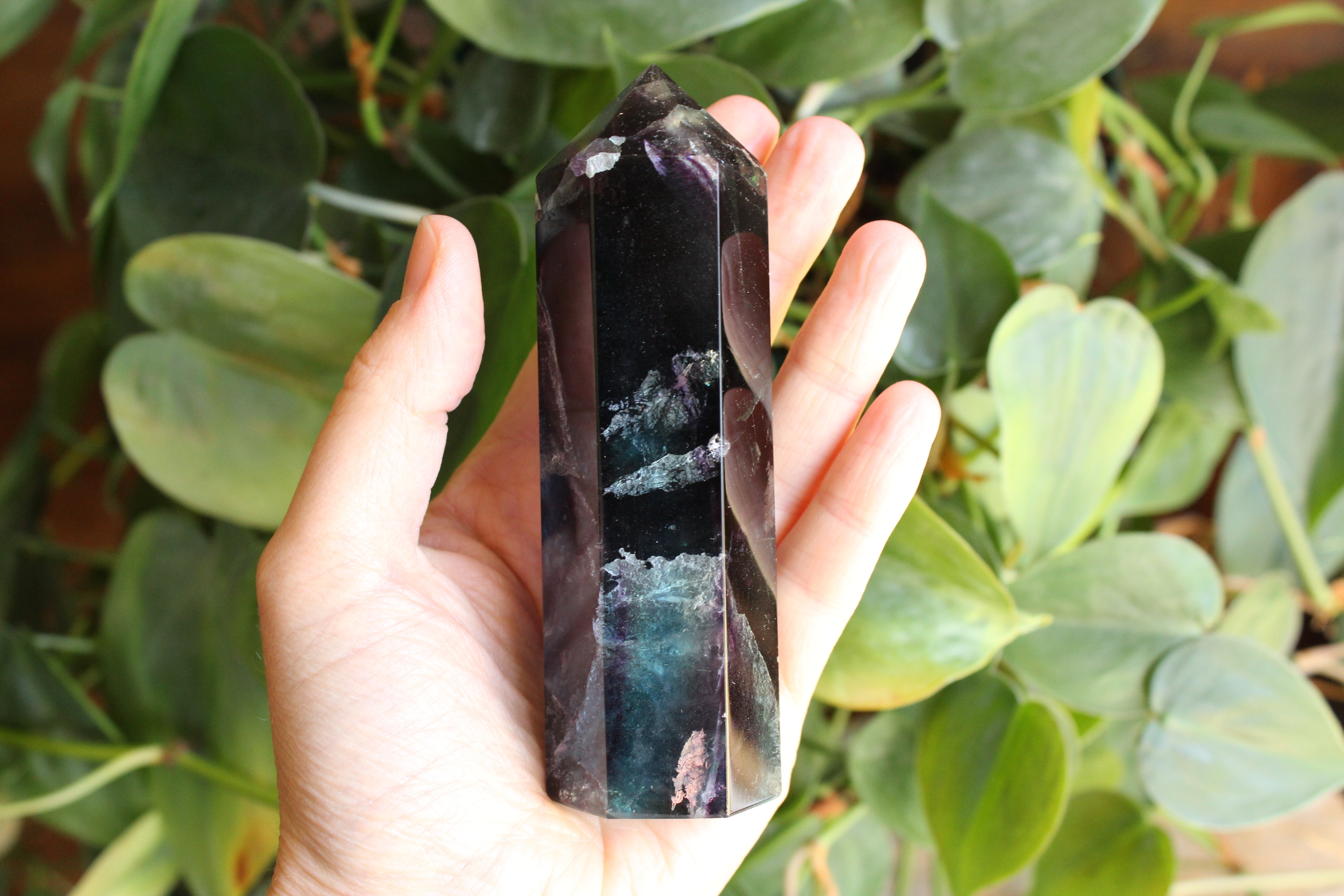 Rainbow fluorite tower 34, new