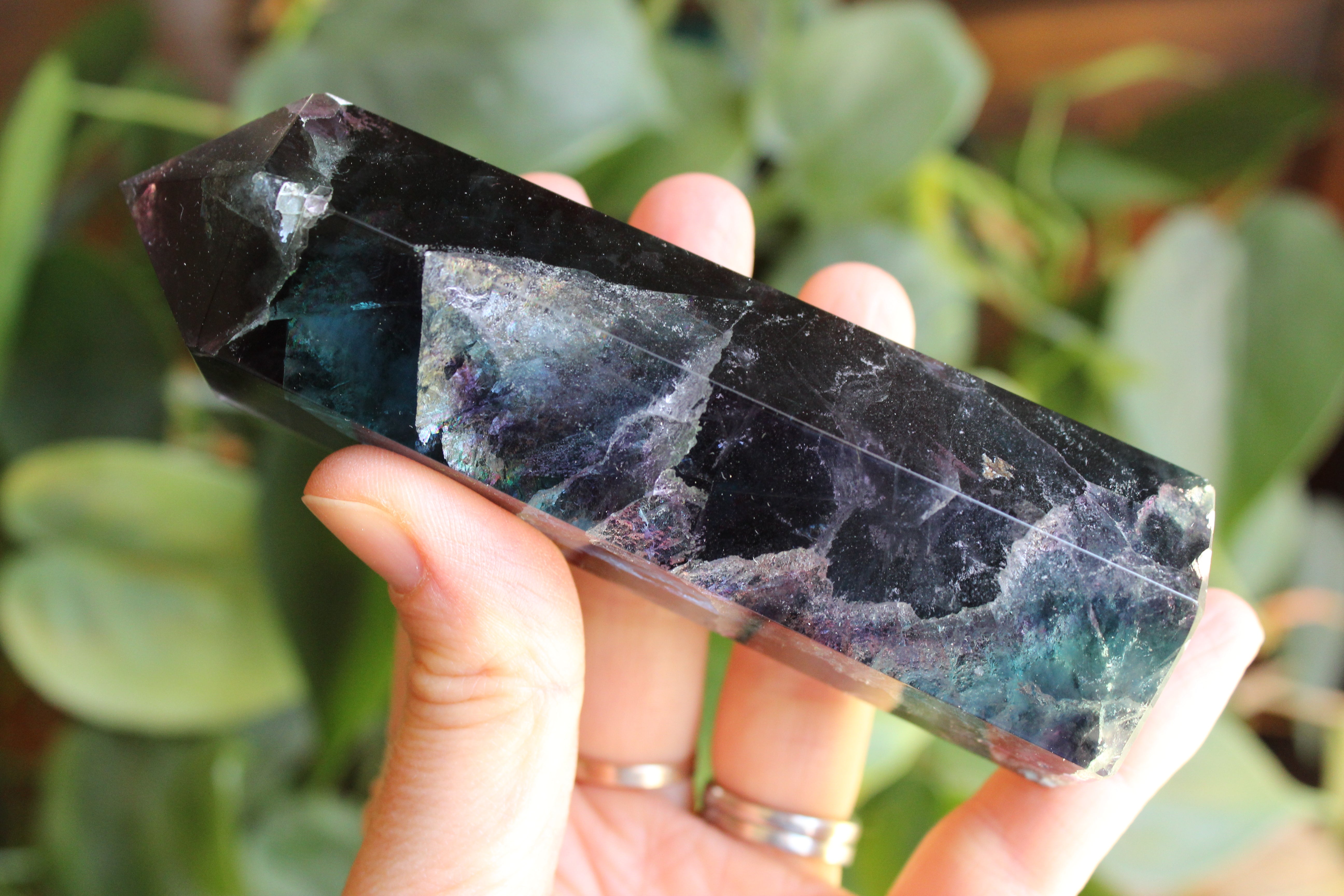 Rainbow fluorite tower 34, new