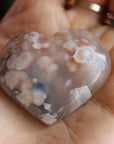 Flower agate heart 1, new