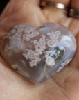 Flower agate heart 1, new