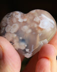 Flower agate heart 1, new
