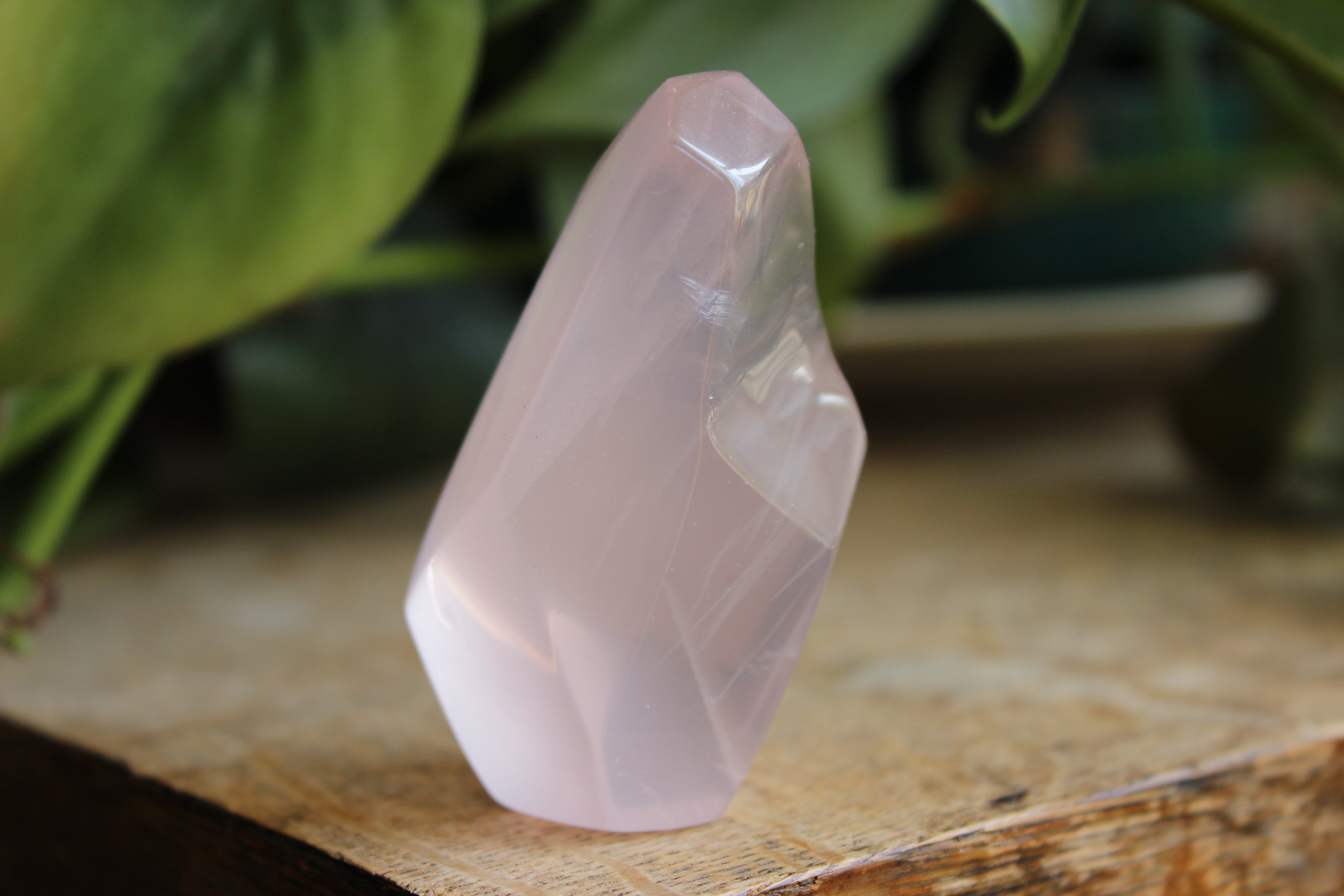 Gemmy rose quartz free form from Mozambique 2, new