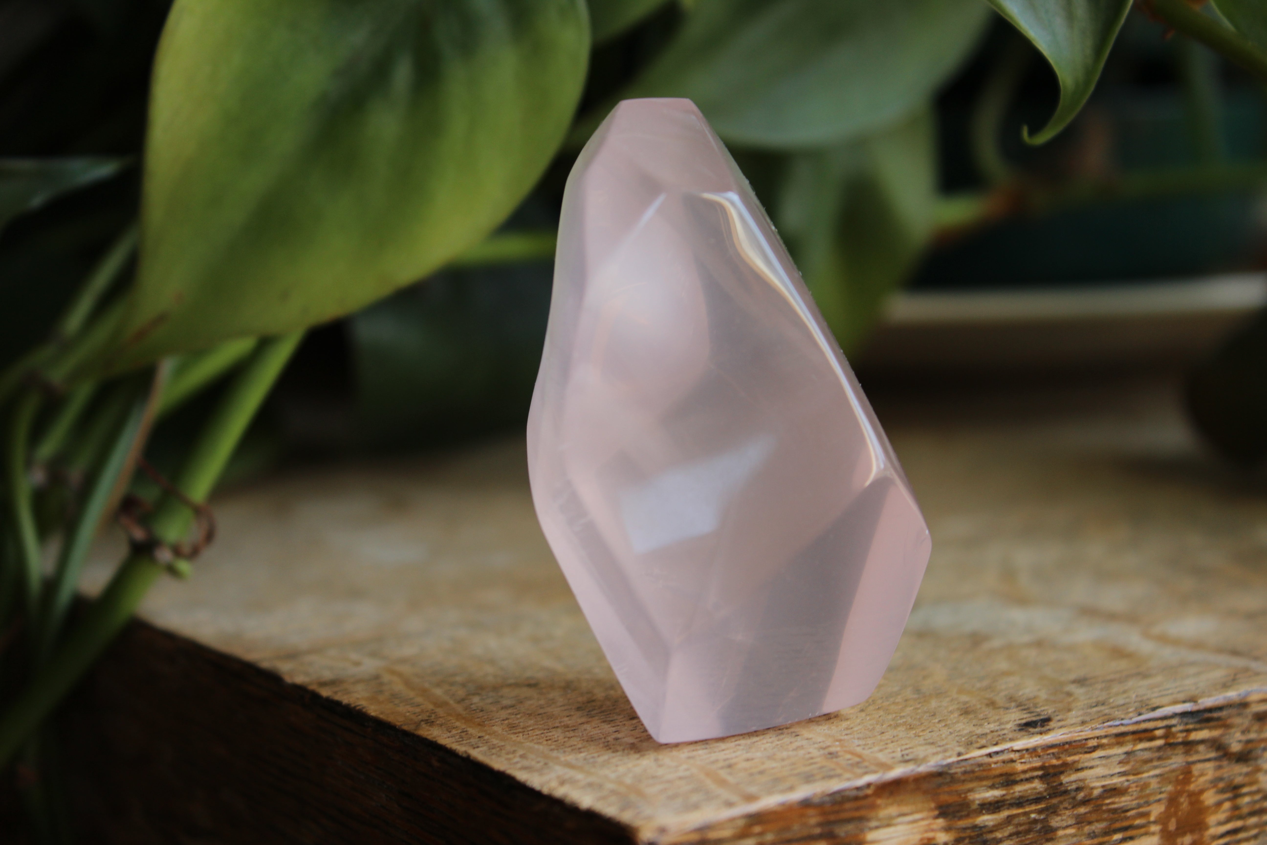Gemmy rose quartz free form from Mozambique 2, new