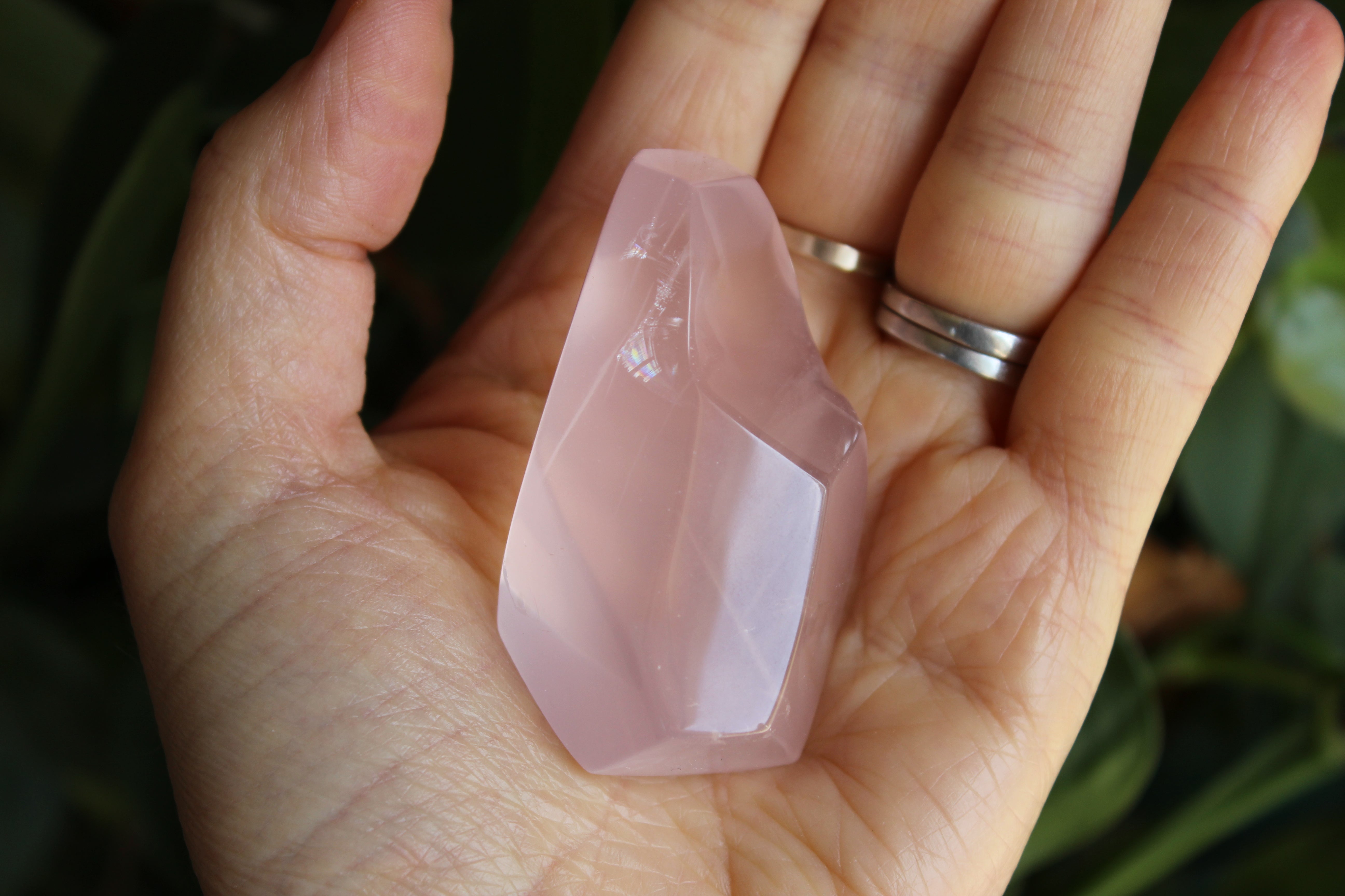 Gemmy rose quartz free form from Mozambique 2, new