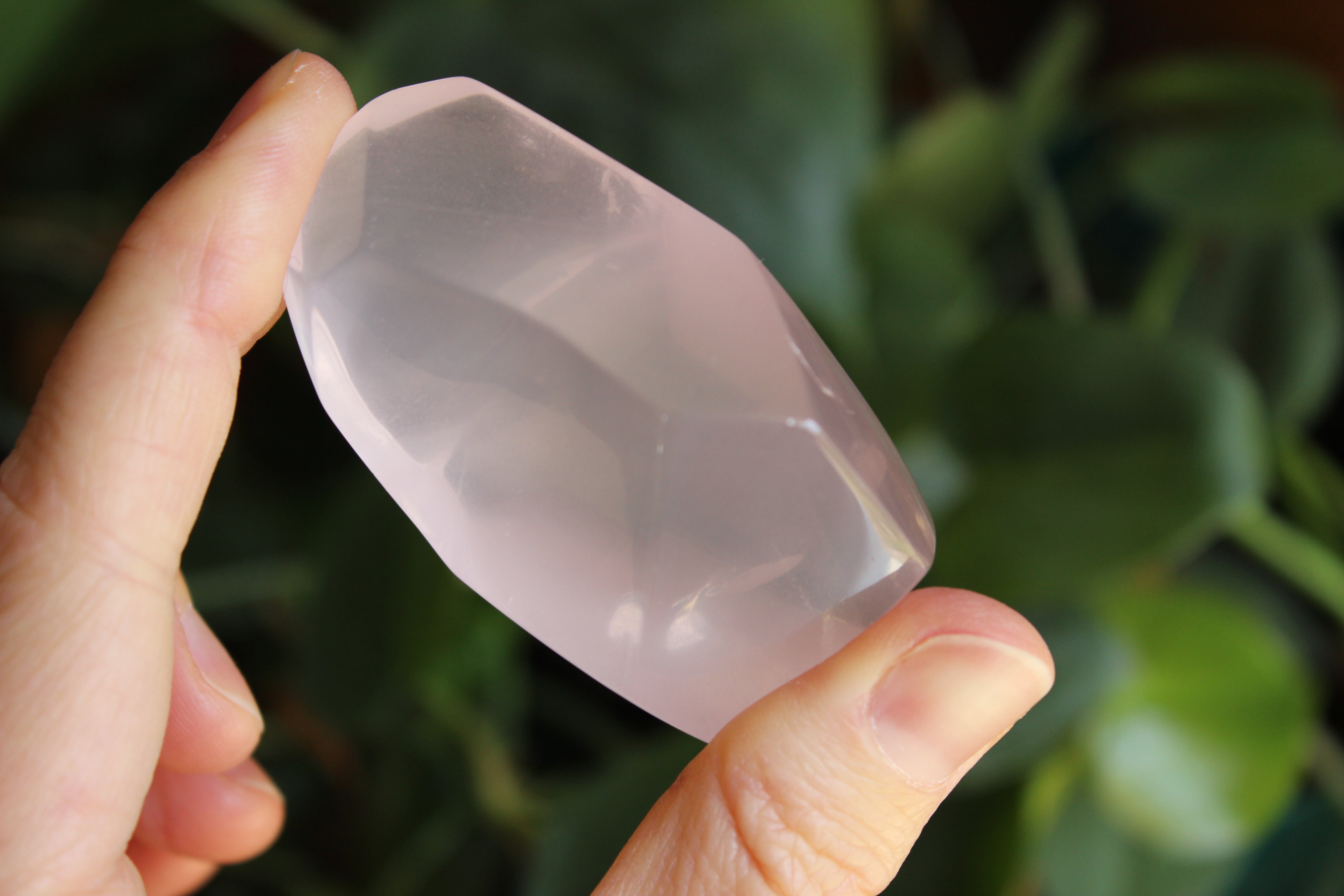 Gemmy rose quartz free form from Mozambique 2, new