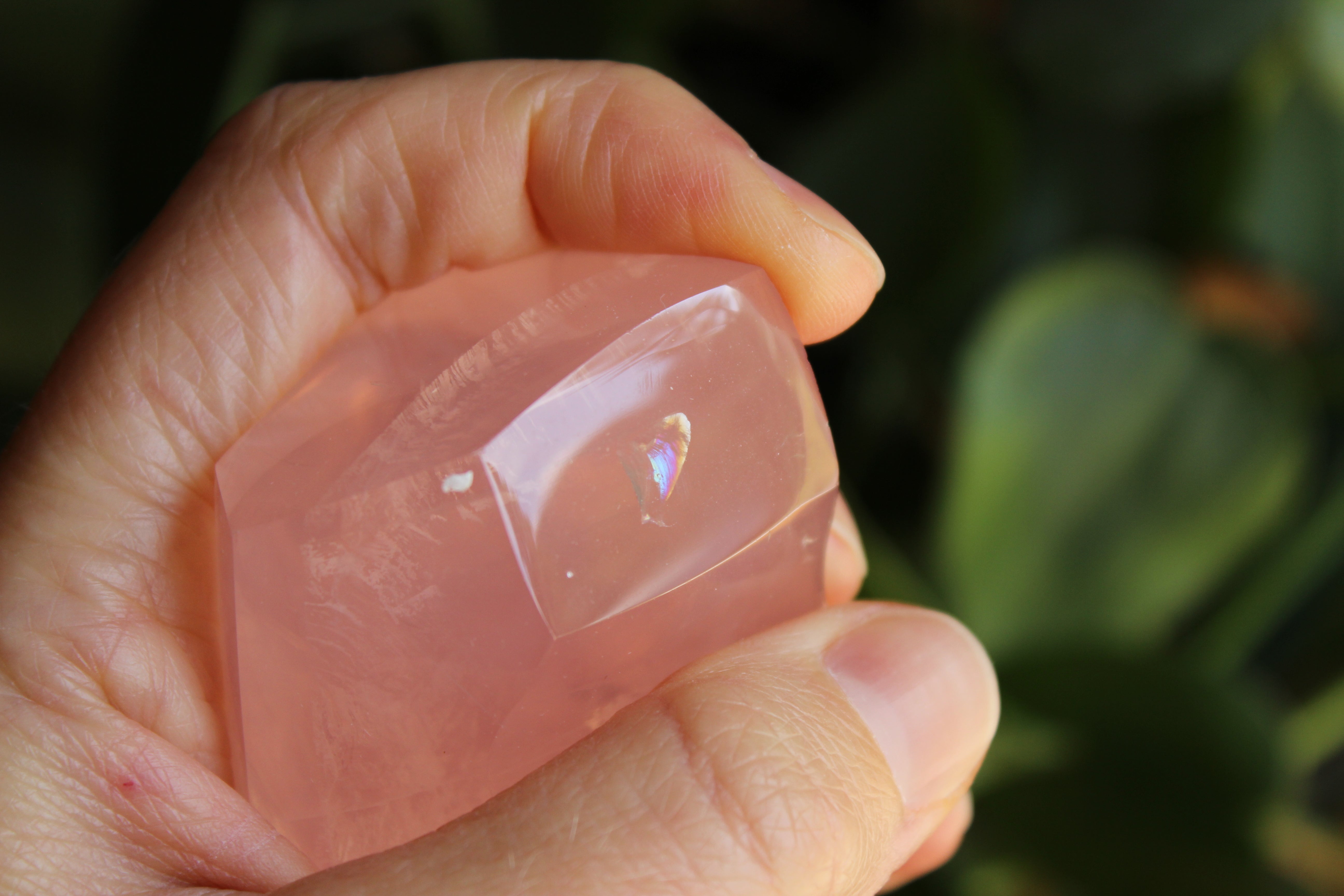 Gemmy rose quartz free form from Mozambique 3, new