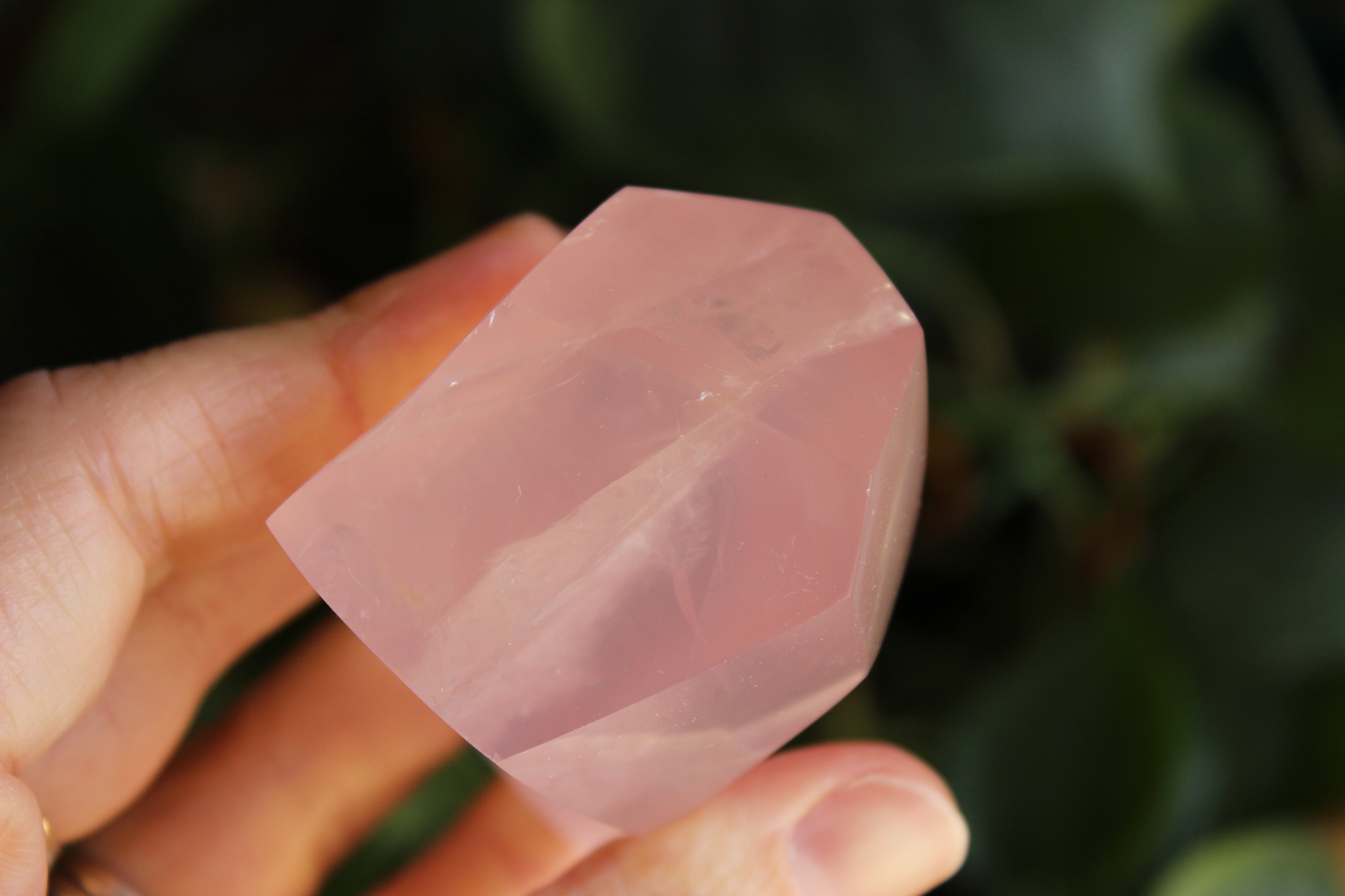 Gemmy rose quartz free form from Mozambique 3, new