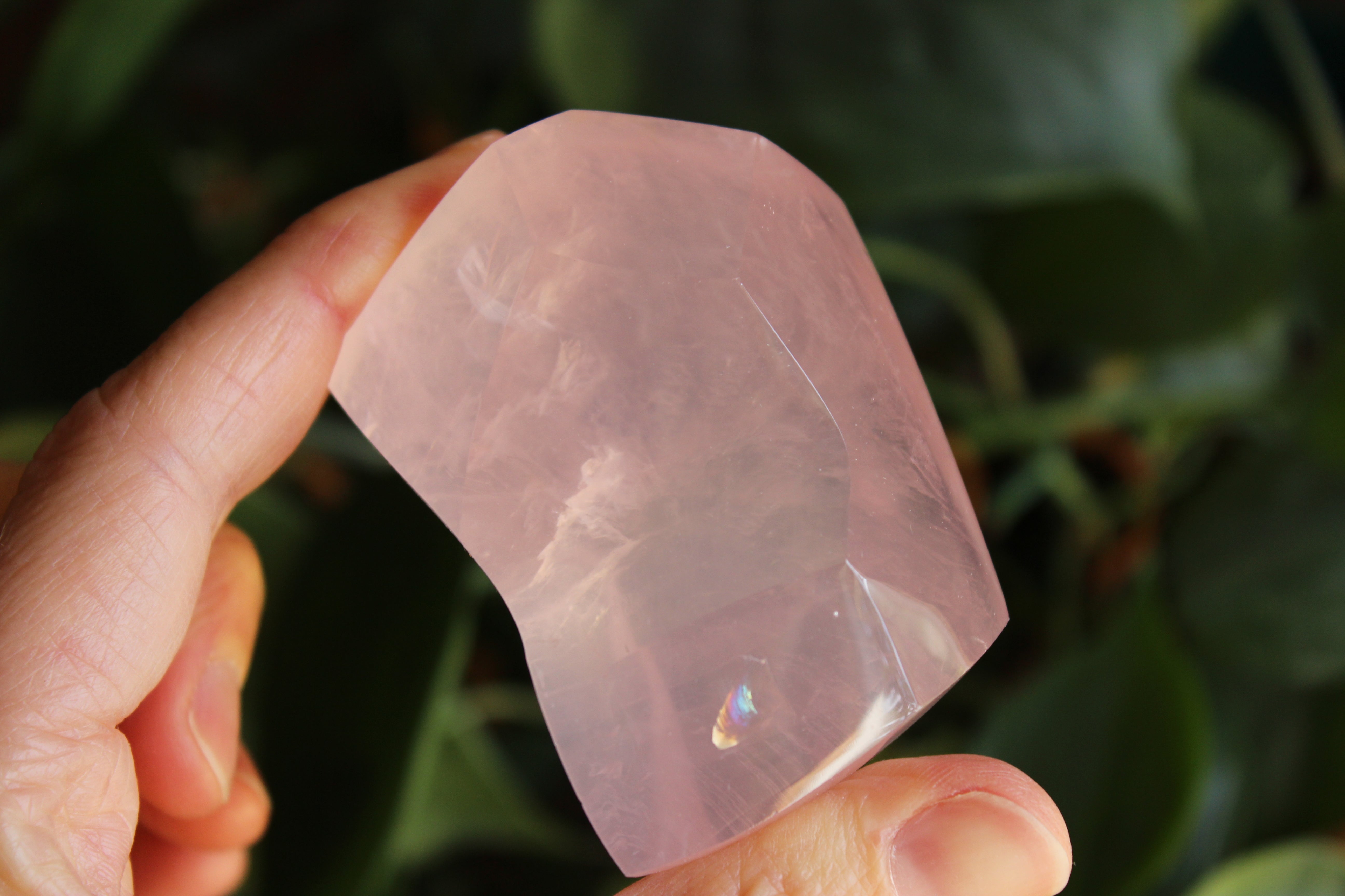 Gemmy rose quartz free form from Mozambique 3, new