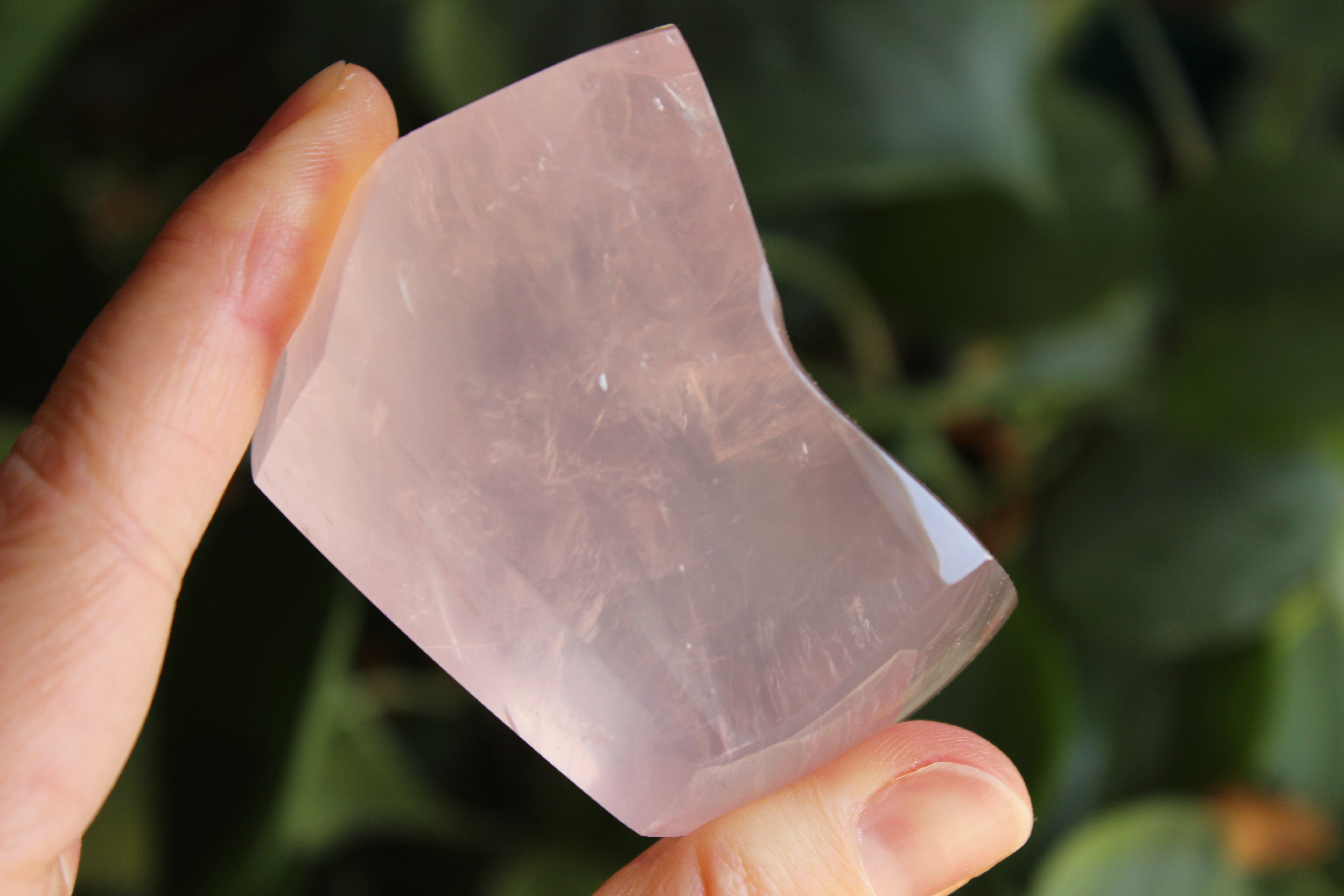 Gemmy rose quartz free form from Mozambique 3, new