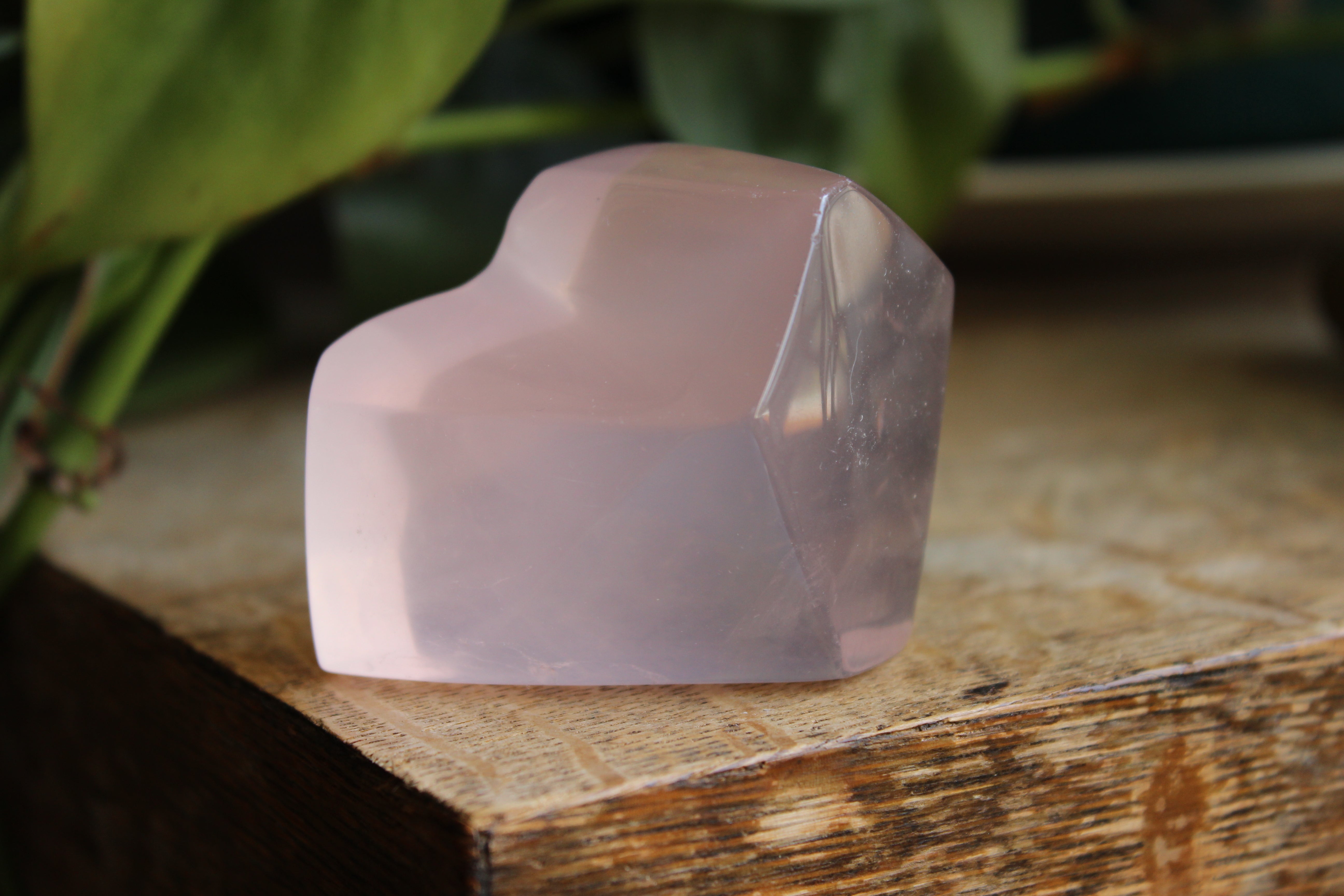Gemmy rose quartz free form from Mozambique 4, new