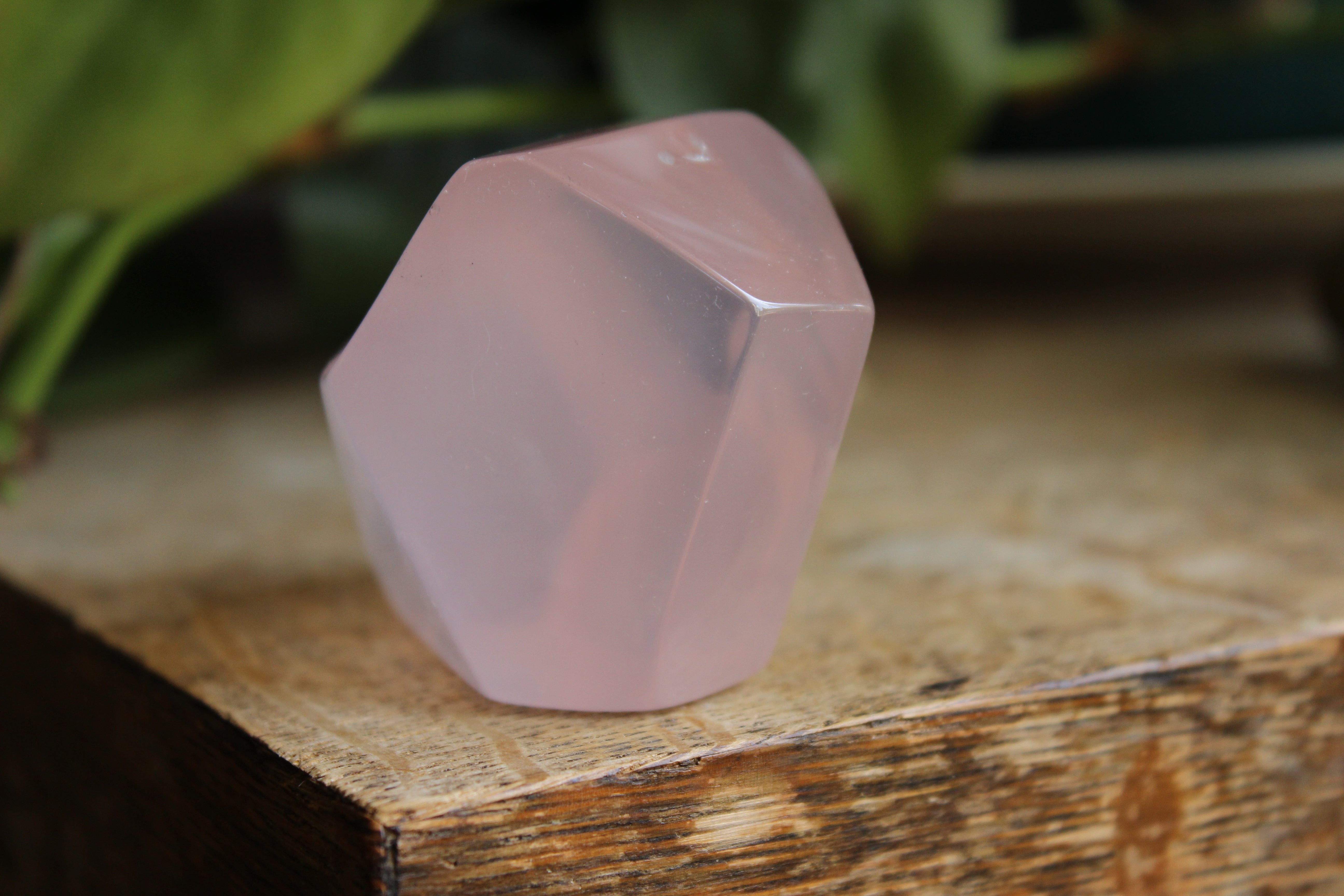 Gemmy rose quartz free form from Mozambique 4, new