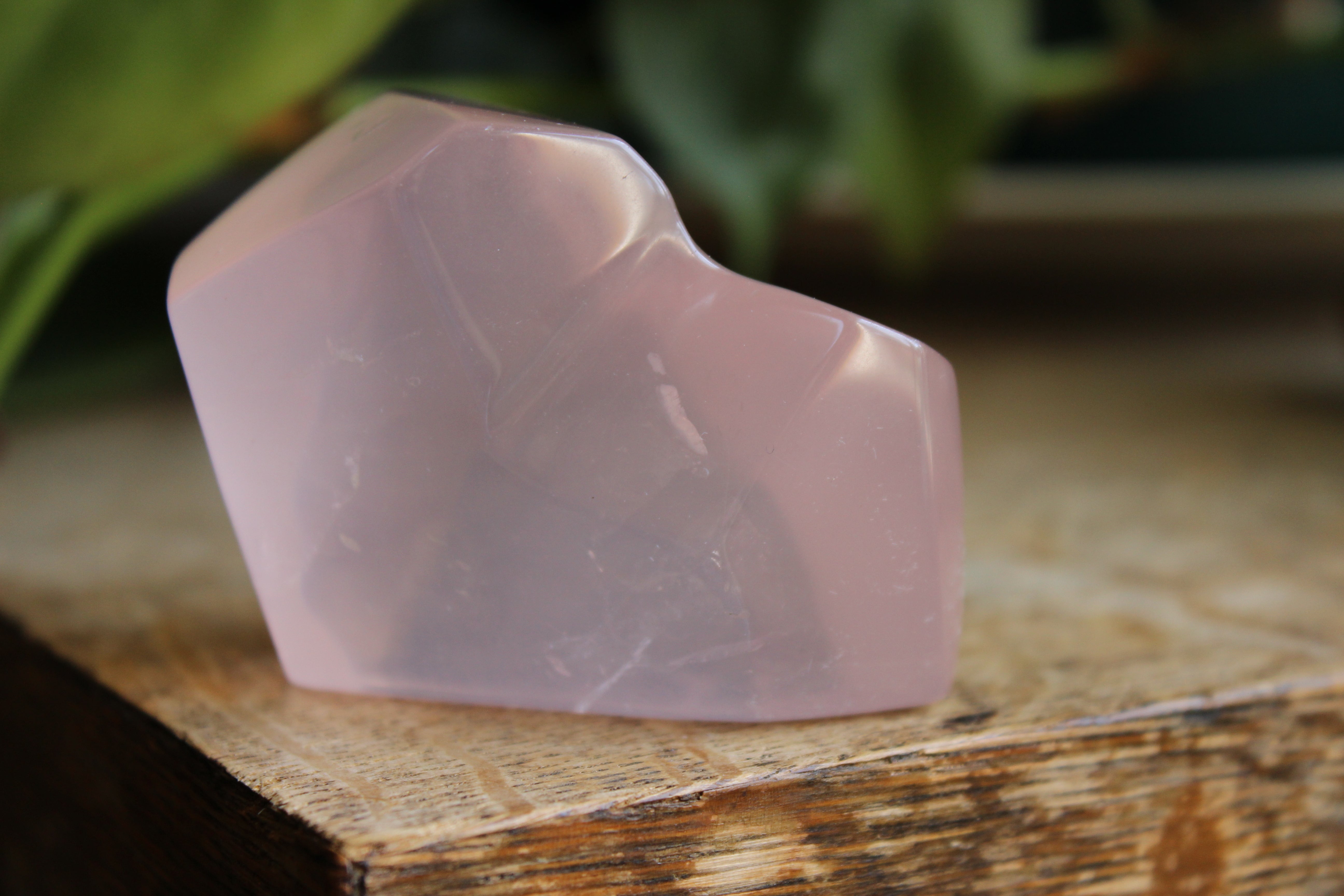Gemmy rose quartz free form from Mozambique 4, new