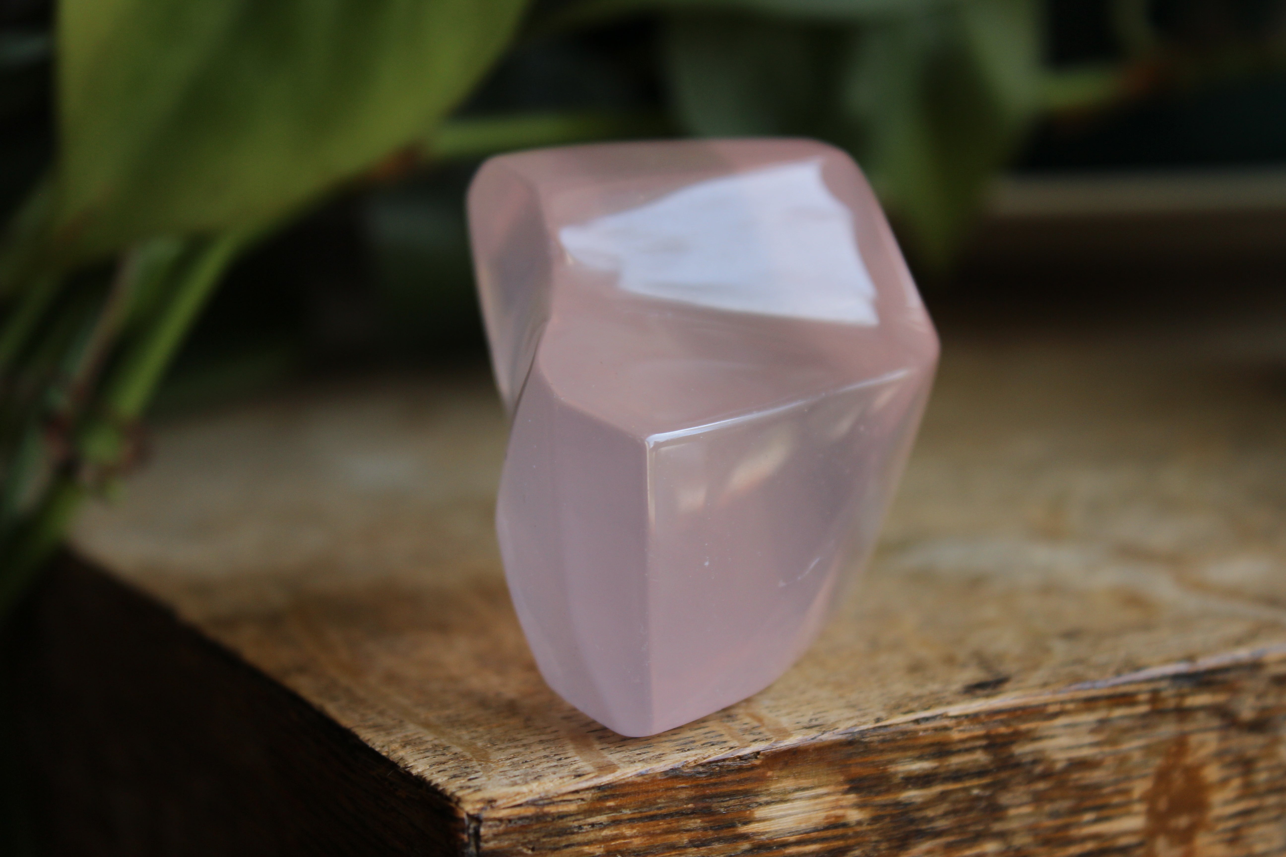 Gemmy rose quartz free form from Mozambique 4, new
