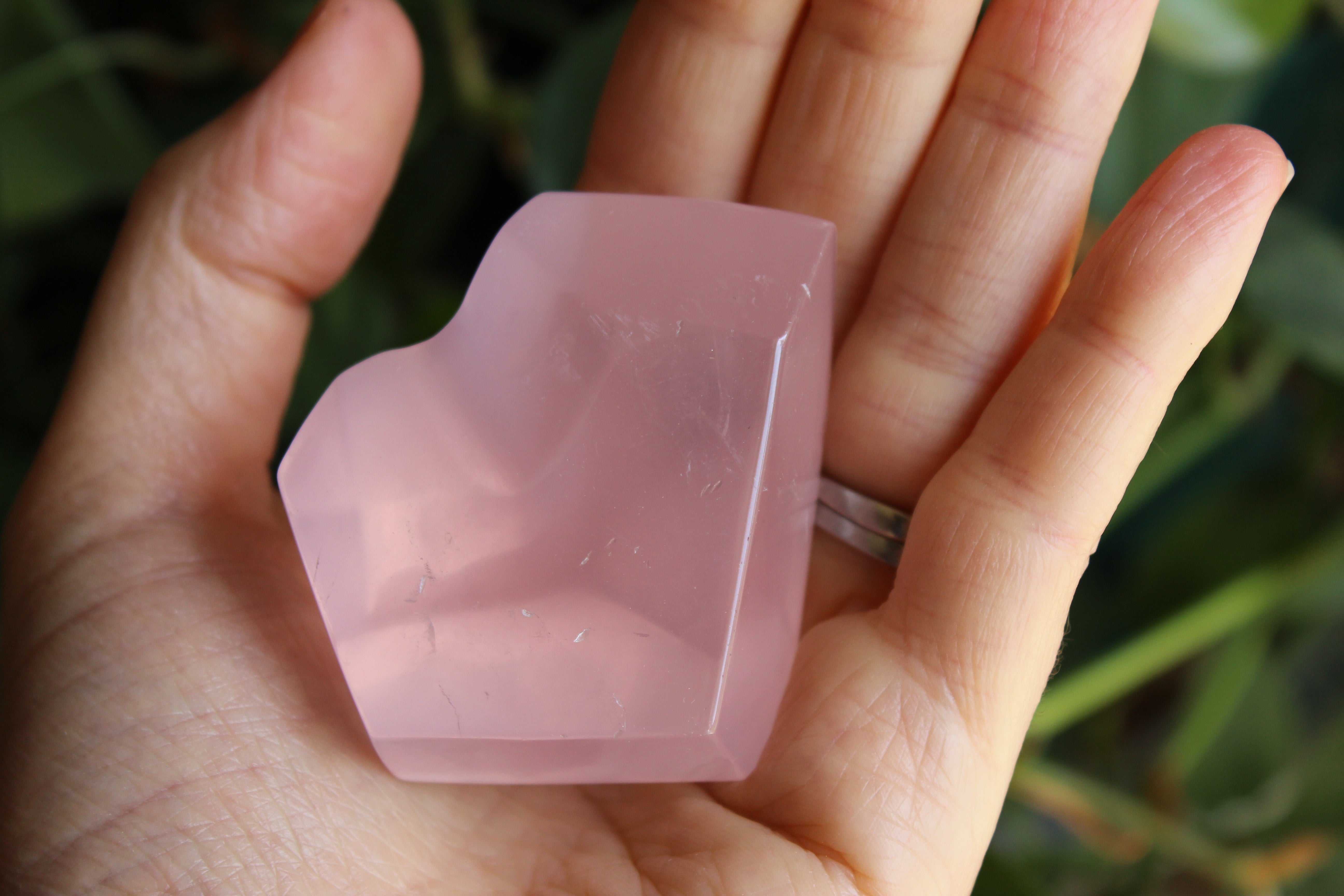 Gemmy rose quartz free form from Mozambique 4, new