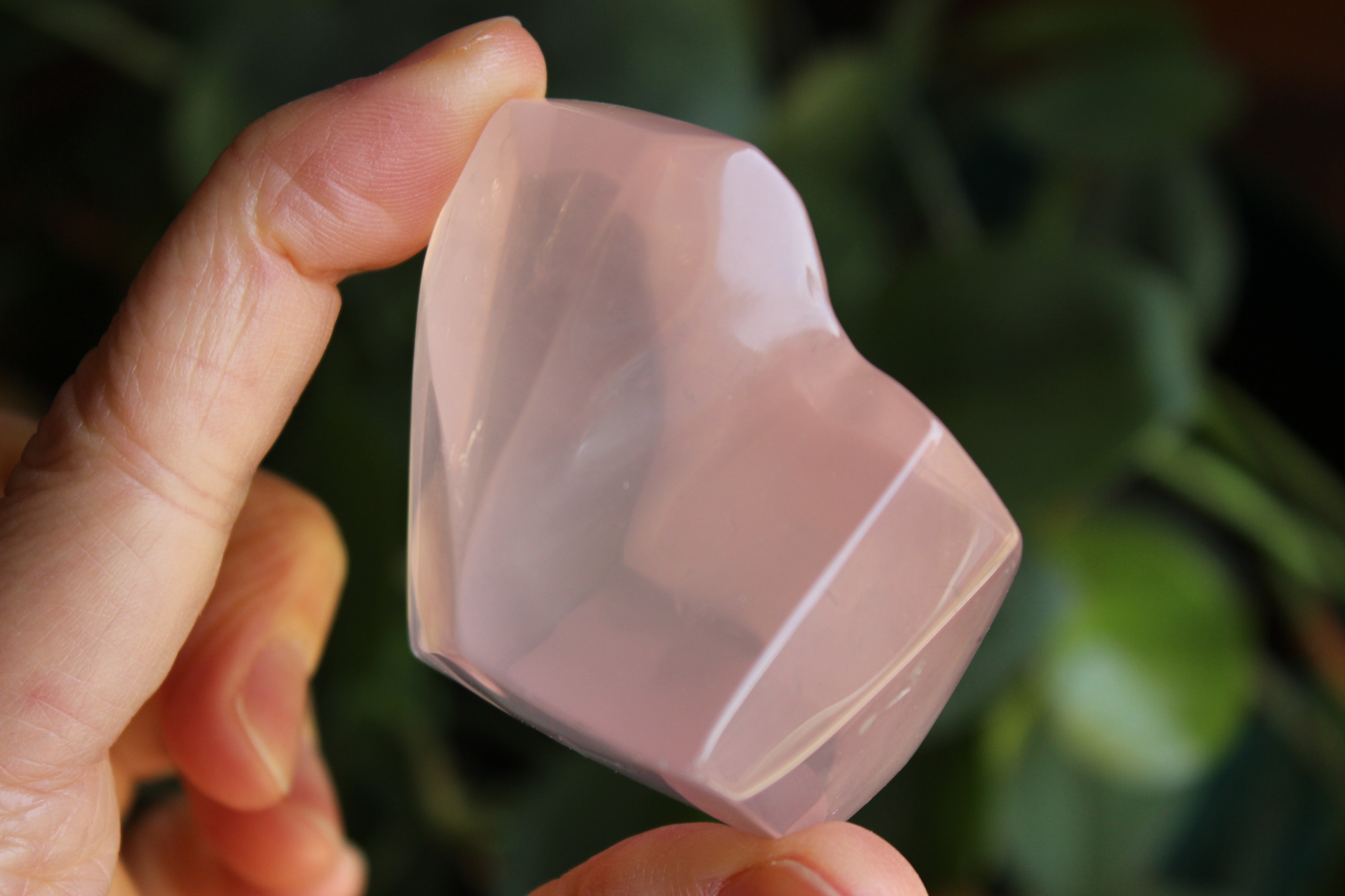 Gemmy rose quartz free form from Mozambique 4, new