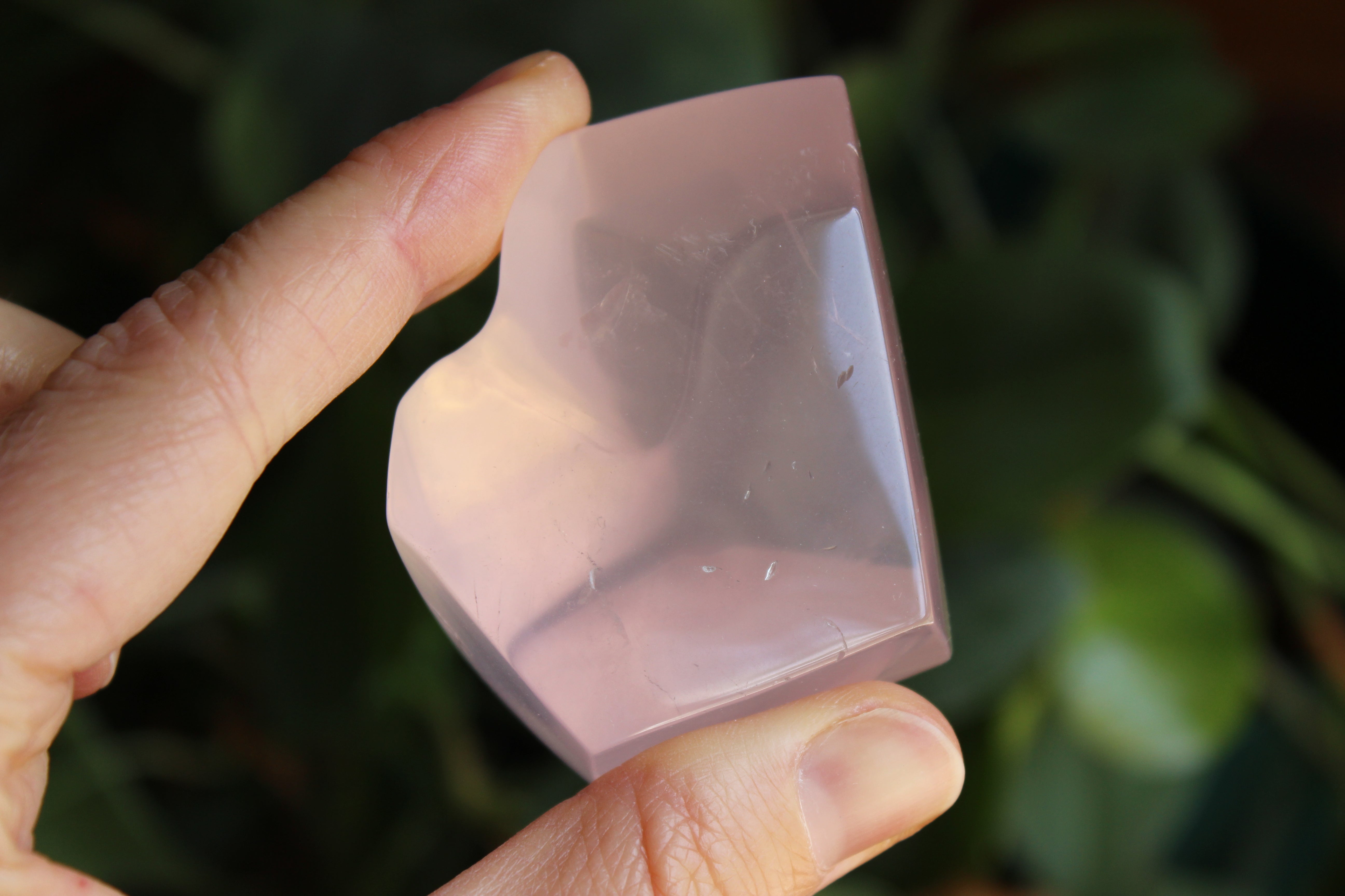 Gemmy rose quartz free form from Mozambique 4, new