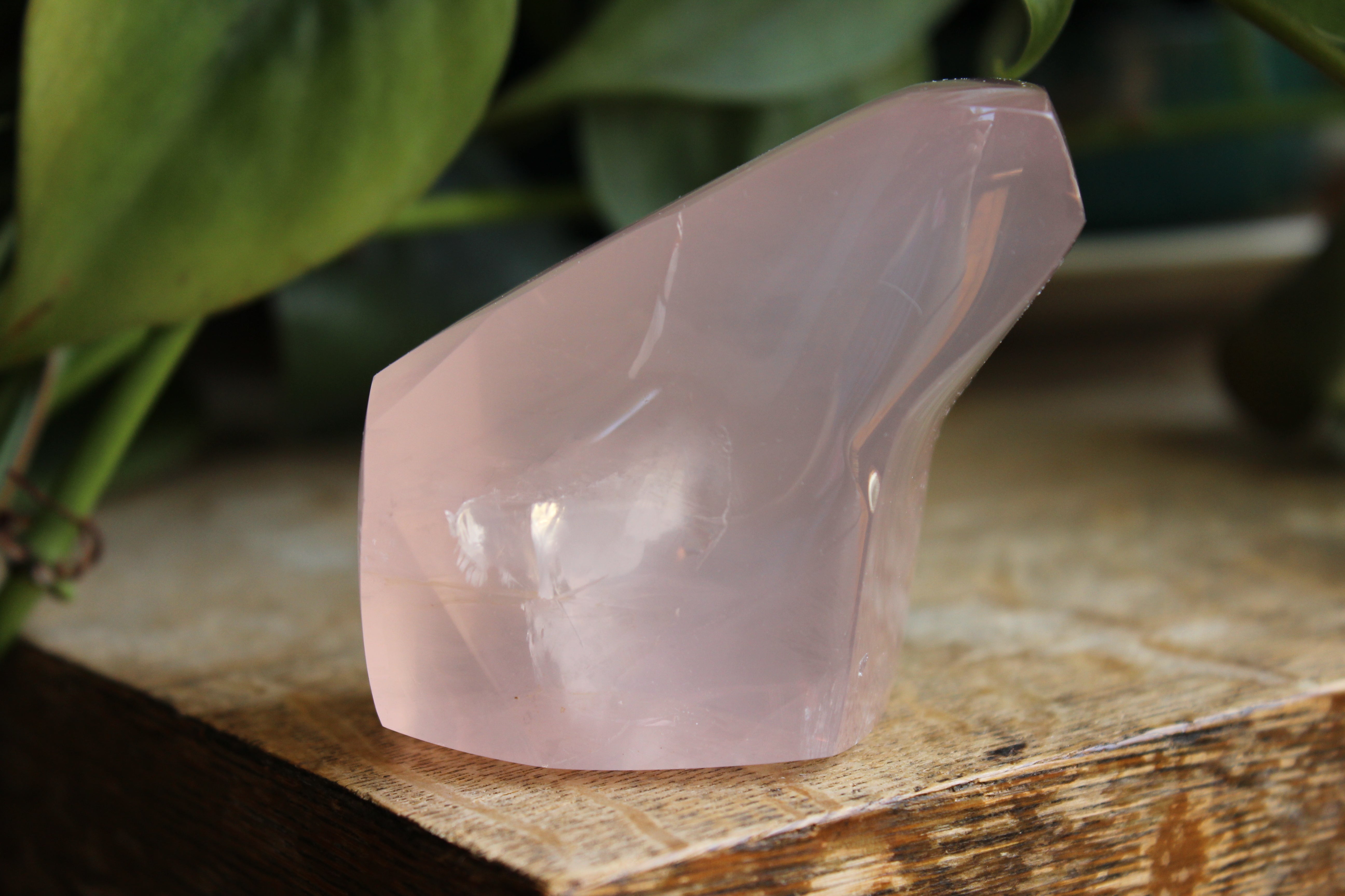 Gemmy rose quartz free form from Mozambique 5, new