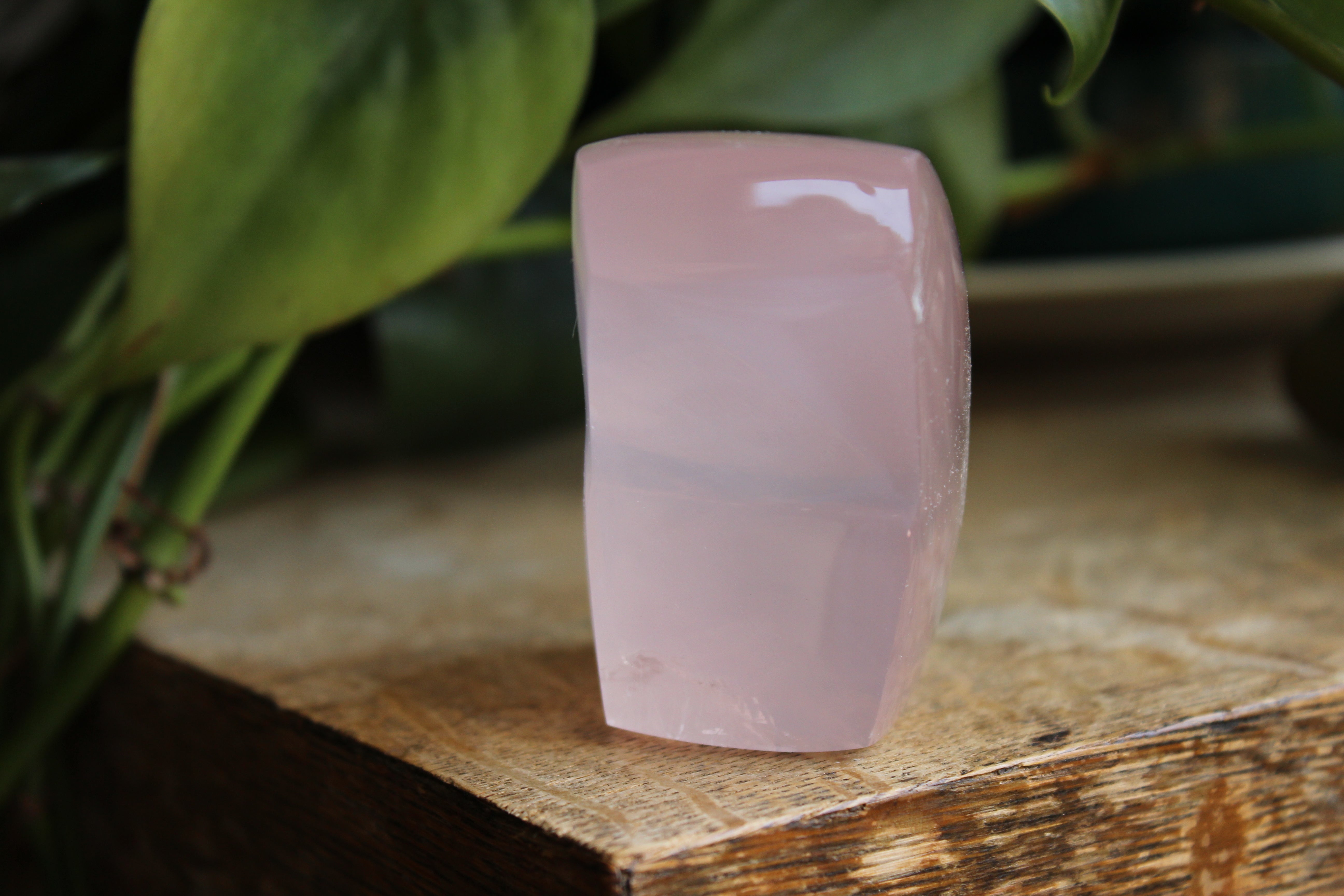 Gemmy rose quartz free form from Mozambique 5, new