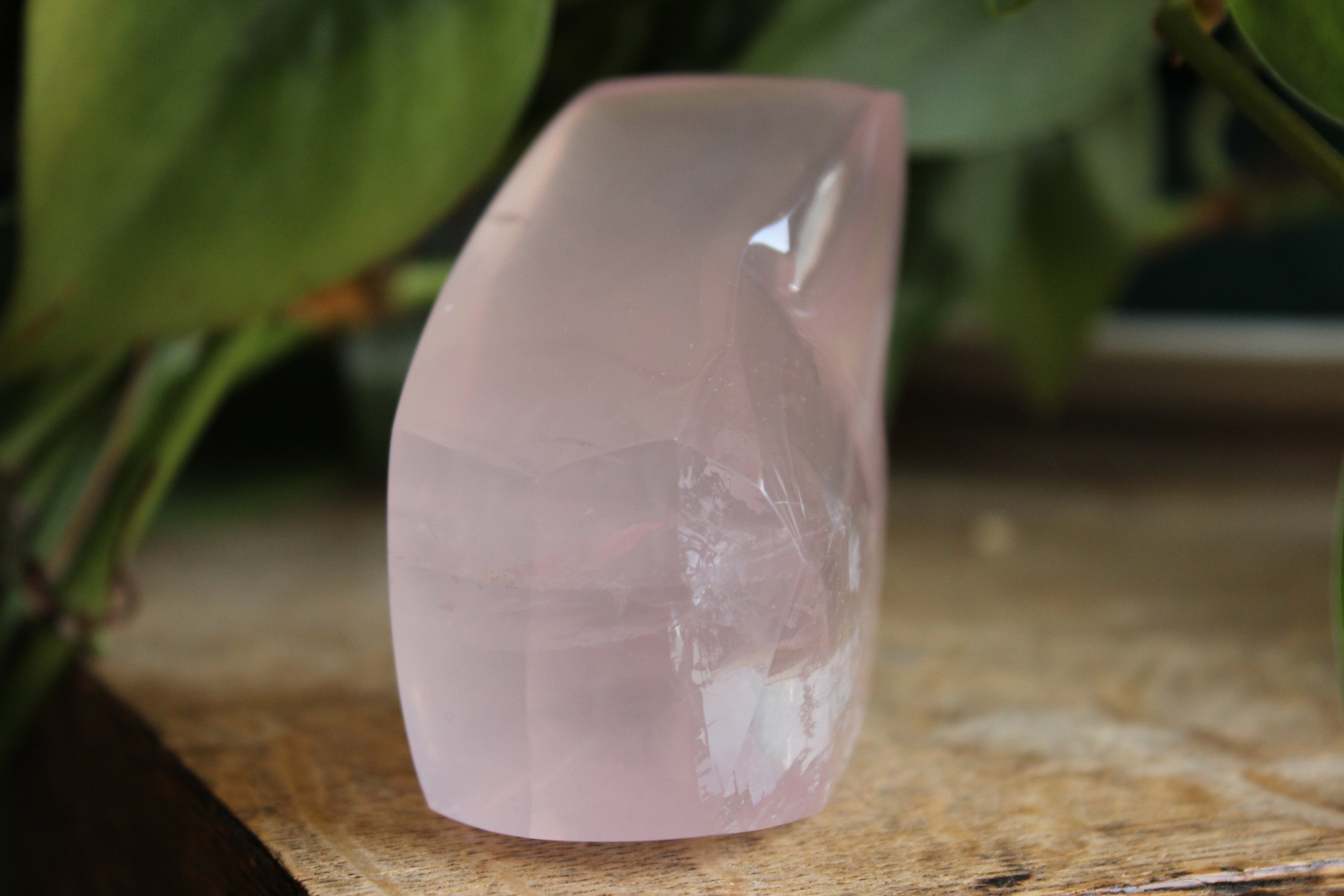 Gemmy rose quartz free form from Mozambique 5, new
