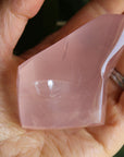 Gemmy rose quartz free form from Mozambique 5, new