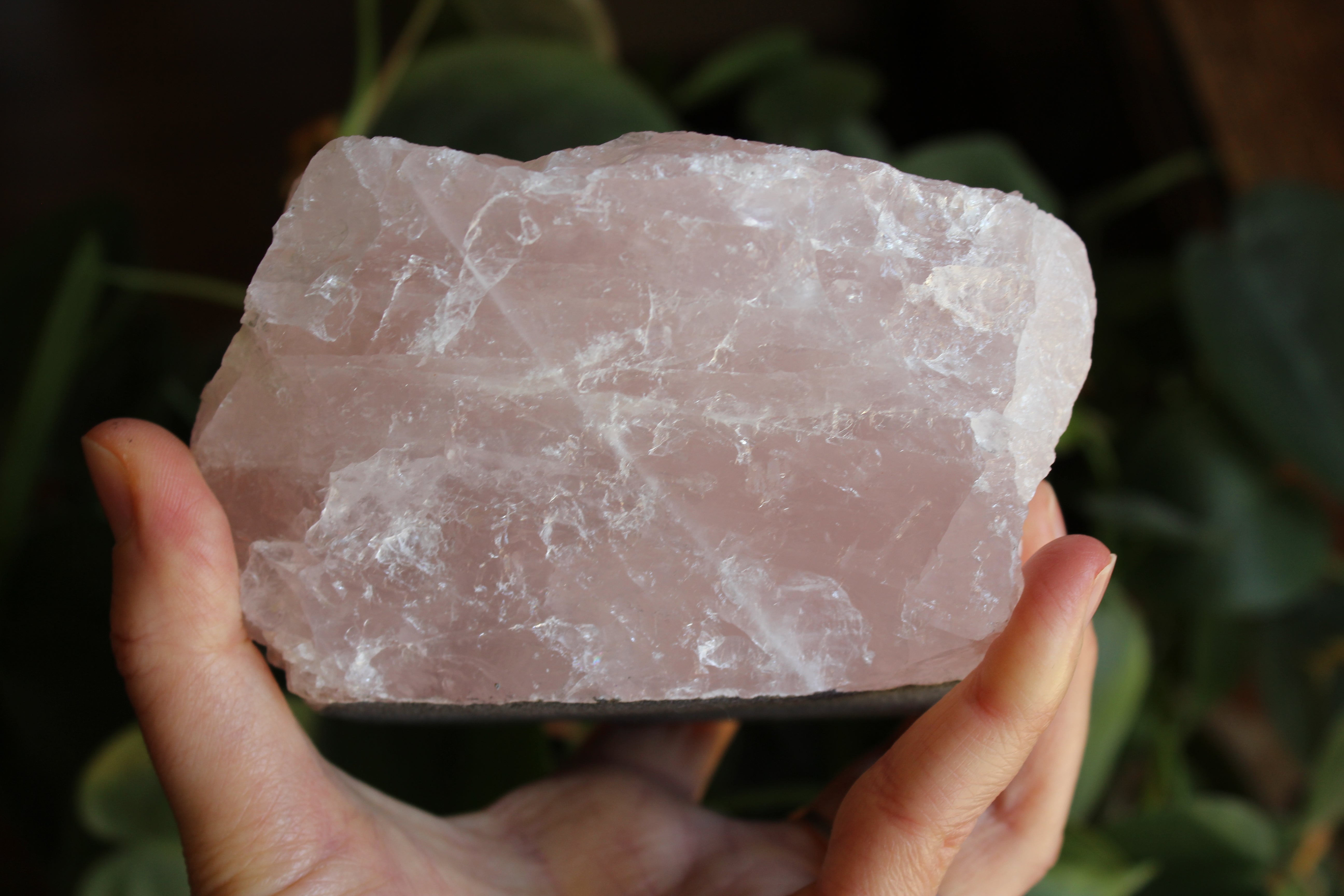 Rose quartz candle holder 3, new