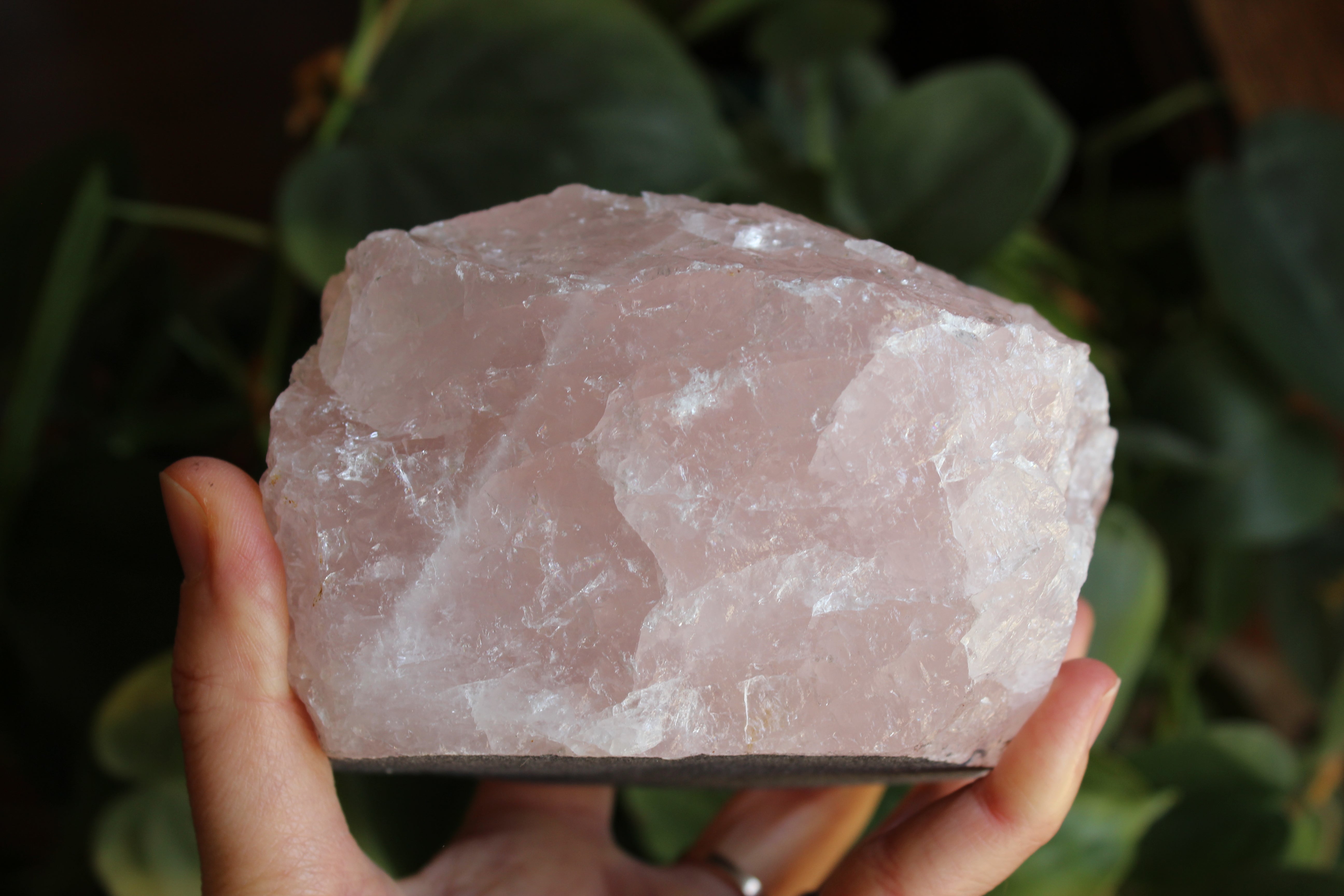 Rose quartz candle holder 3, new