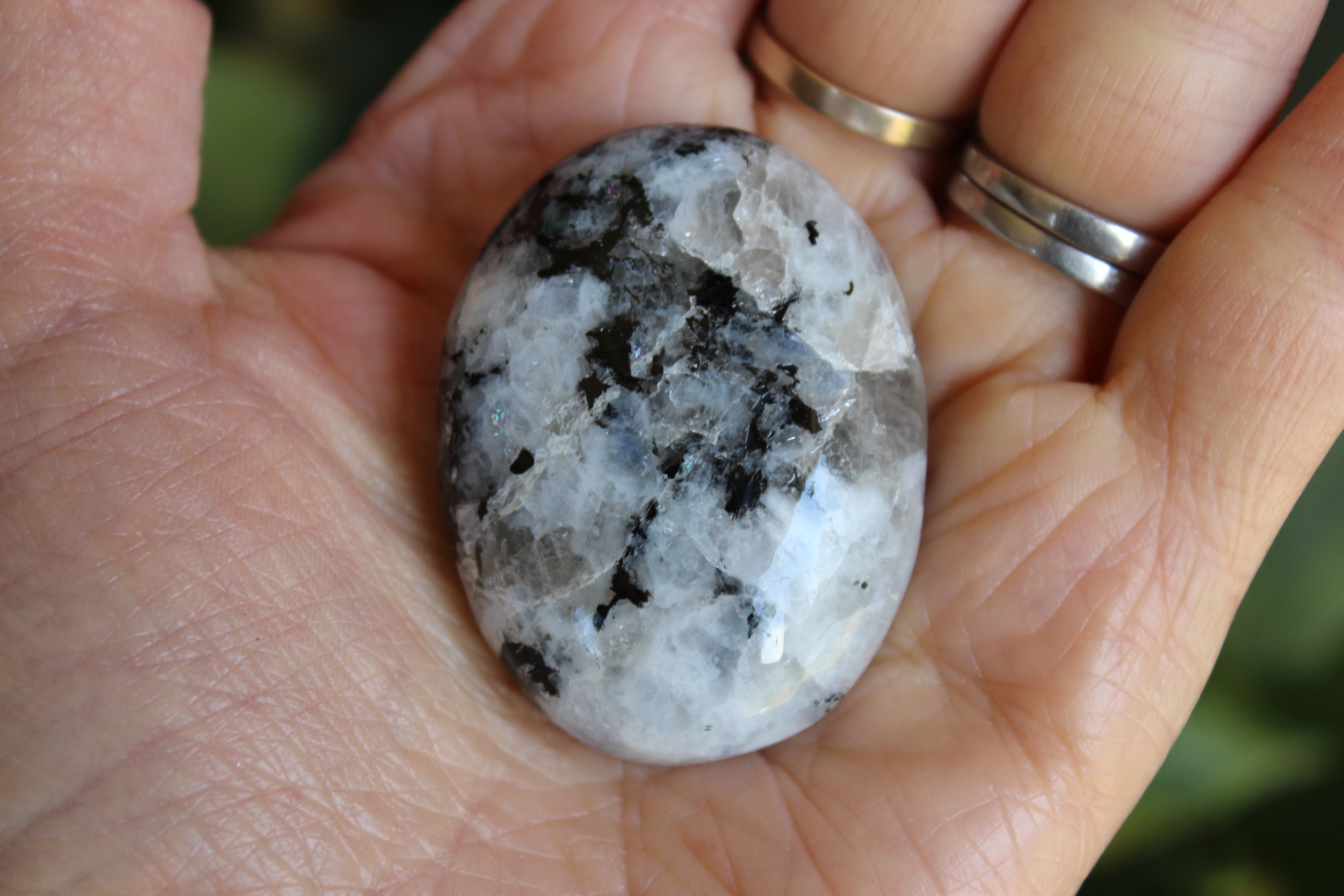 Rainbow moonstone pocket stone 1, new