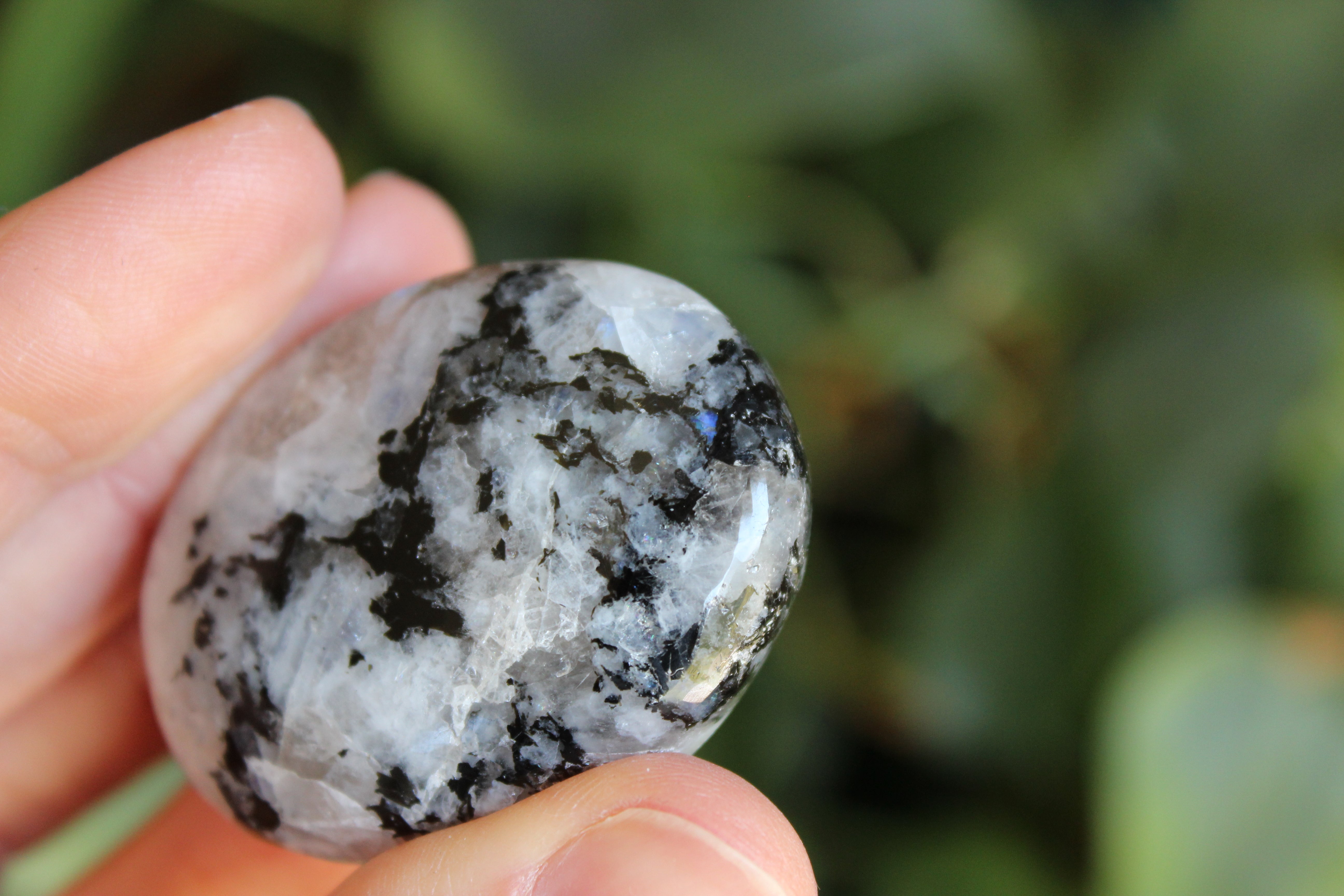 Rainbow moonstone pocket stone 1, new