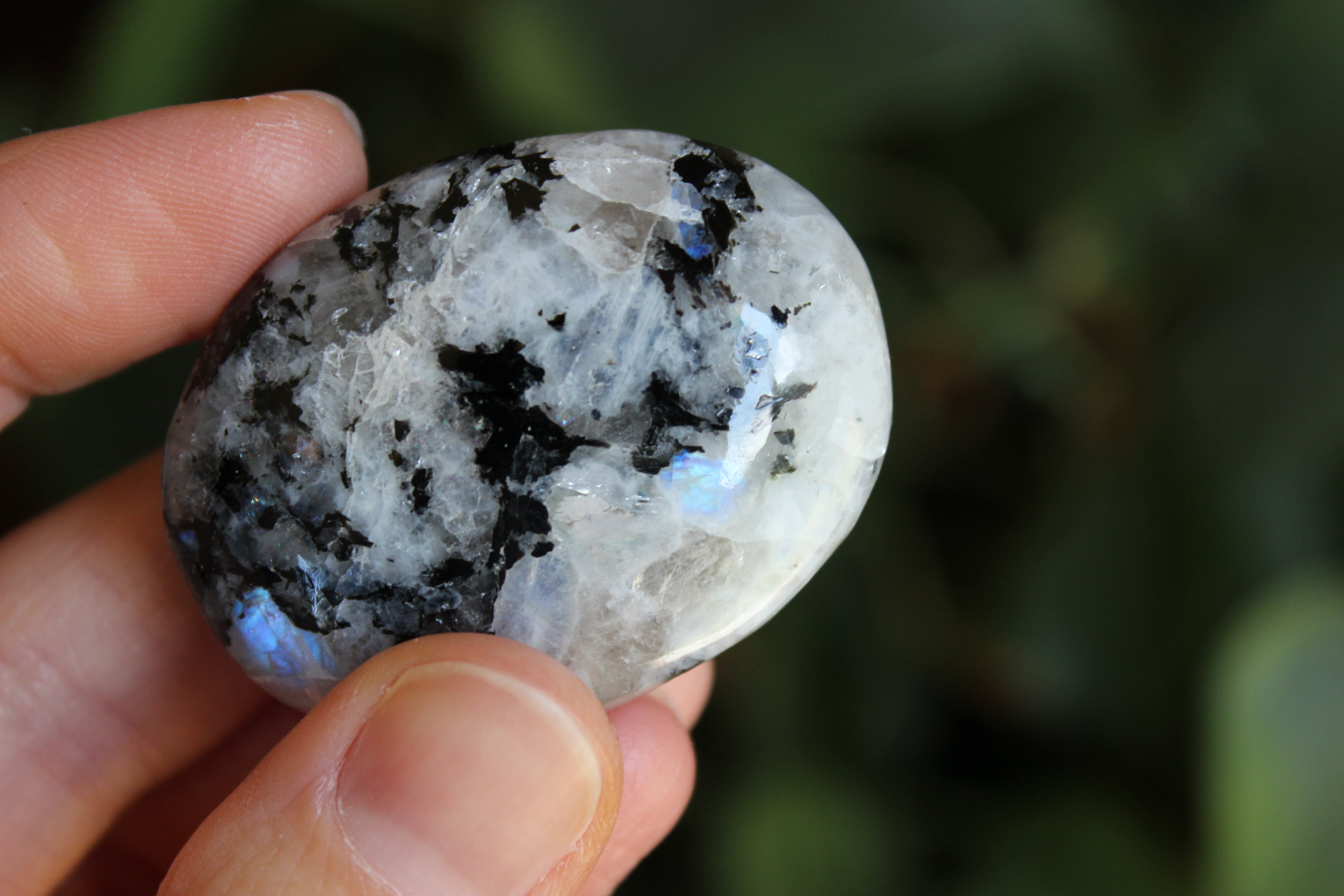 Rainbow moonstone pocket stone 1, new
