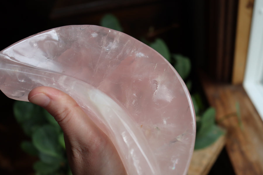 Rose quartz moon dish 3