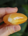 Orange calcite heart 1, new