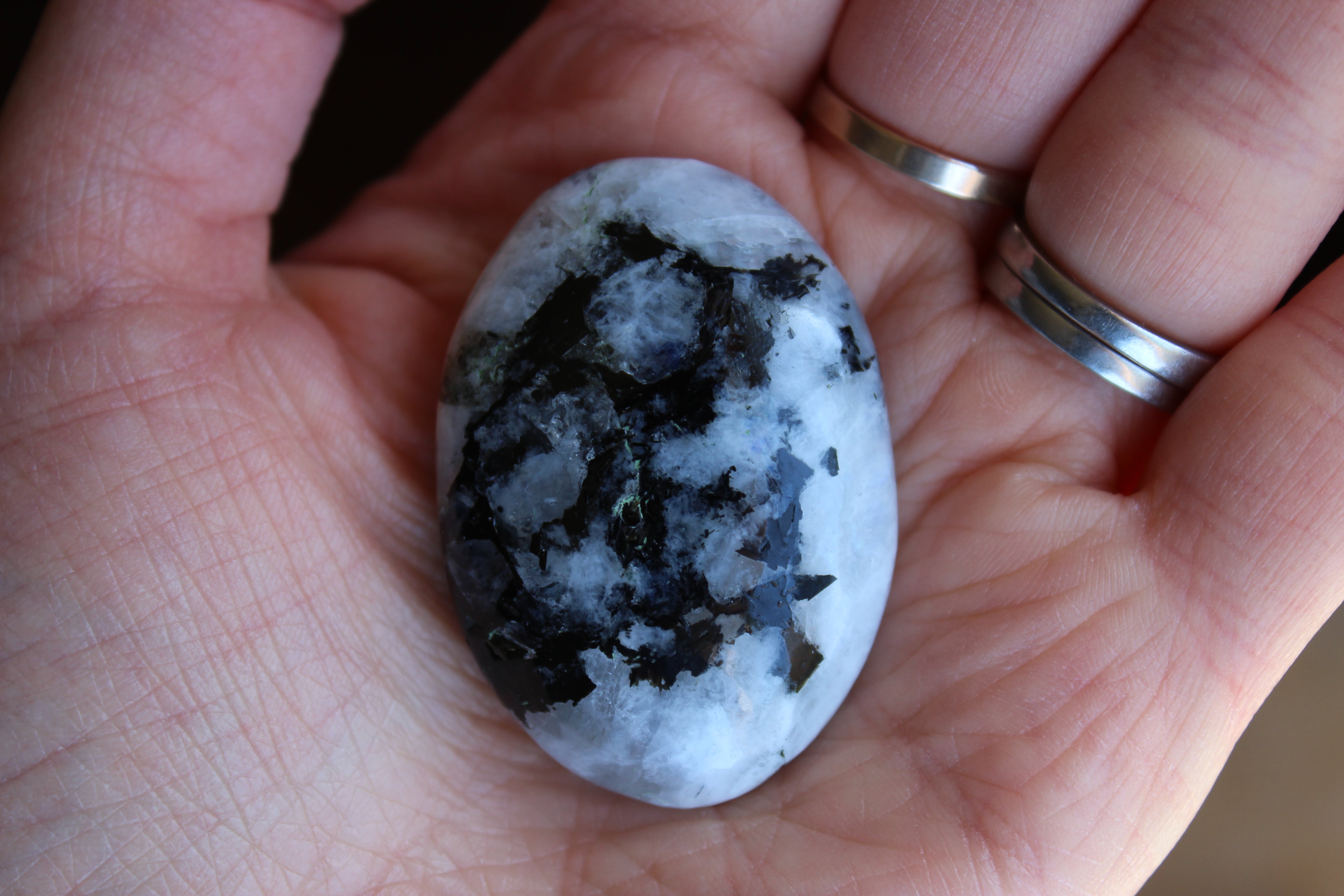 Rainbow moonstone pocket stone 1, new