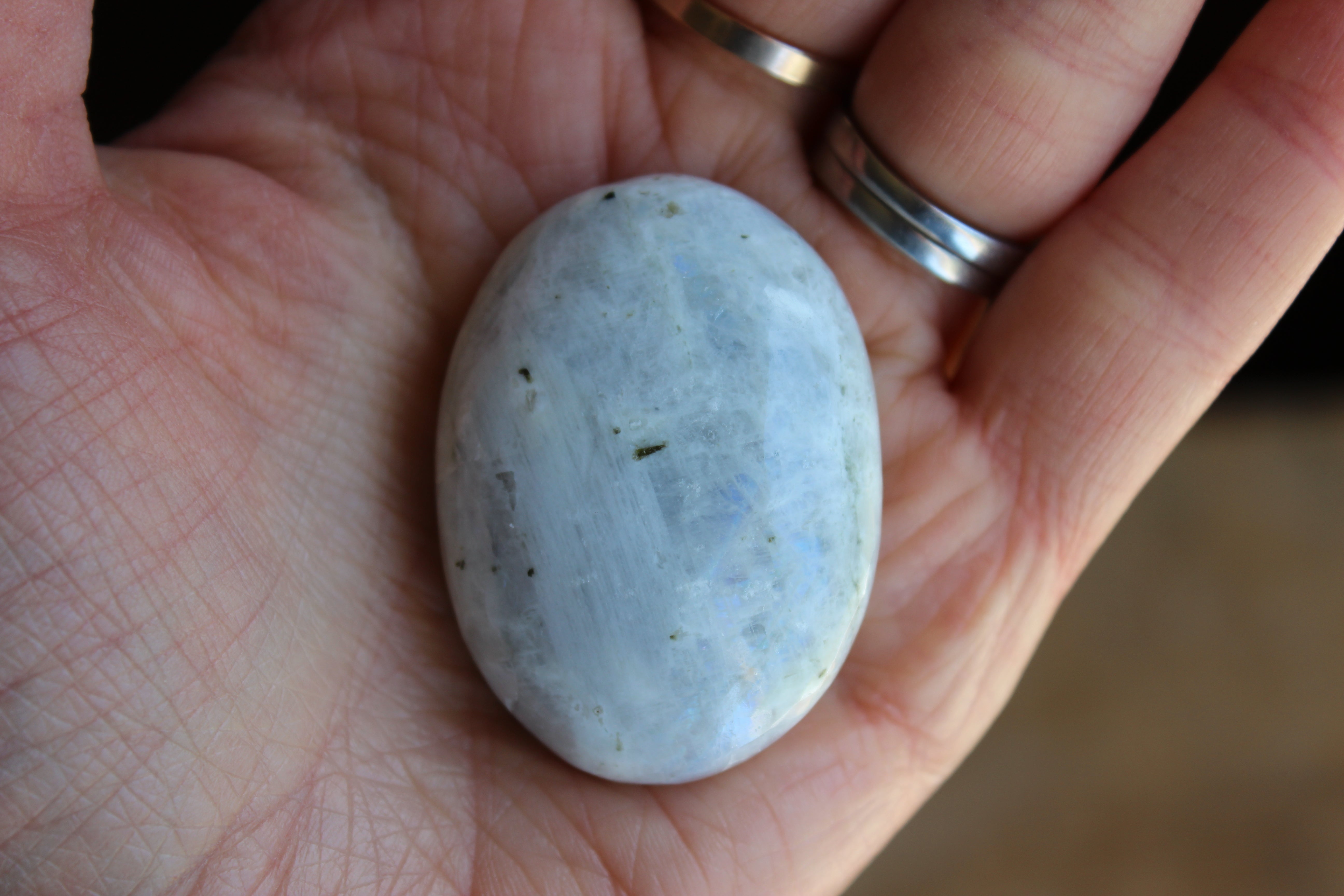Rainbow moonstone pocket stone 2, new
