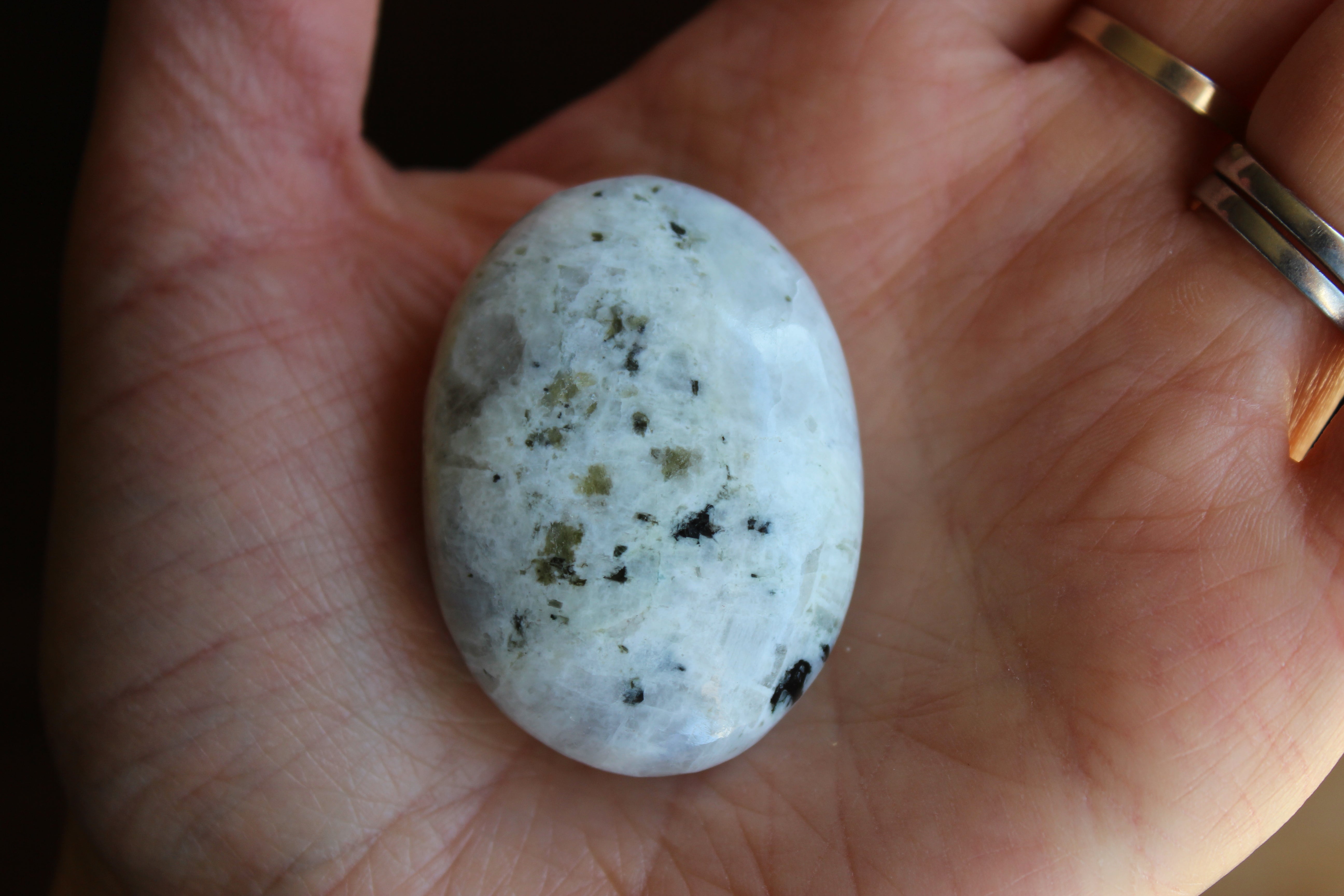 Rainbow moonstone pocket stone 2, new