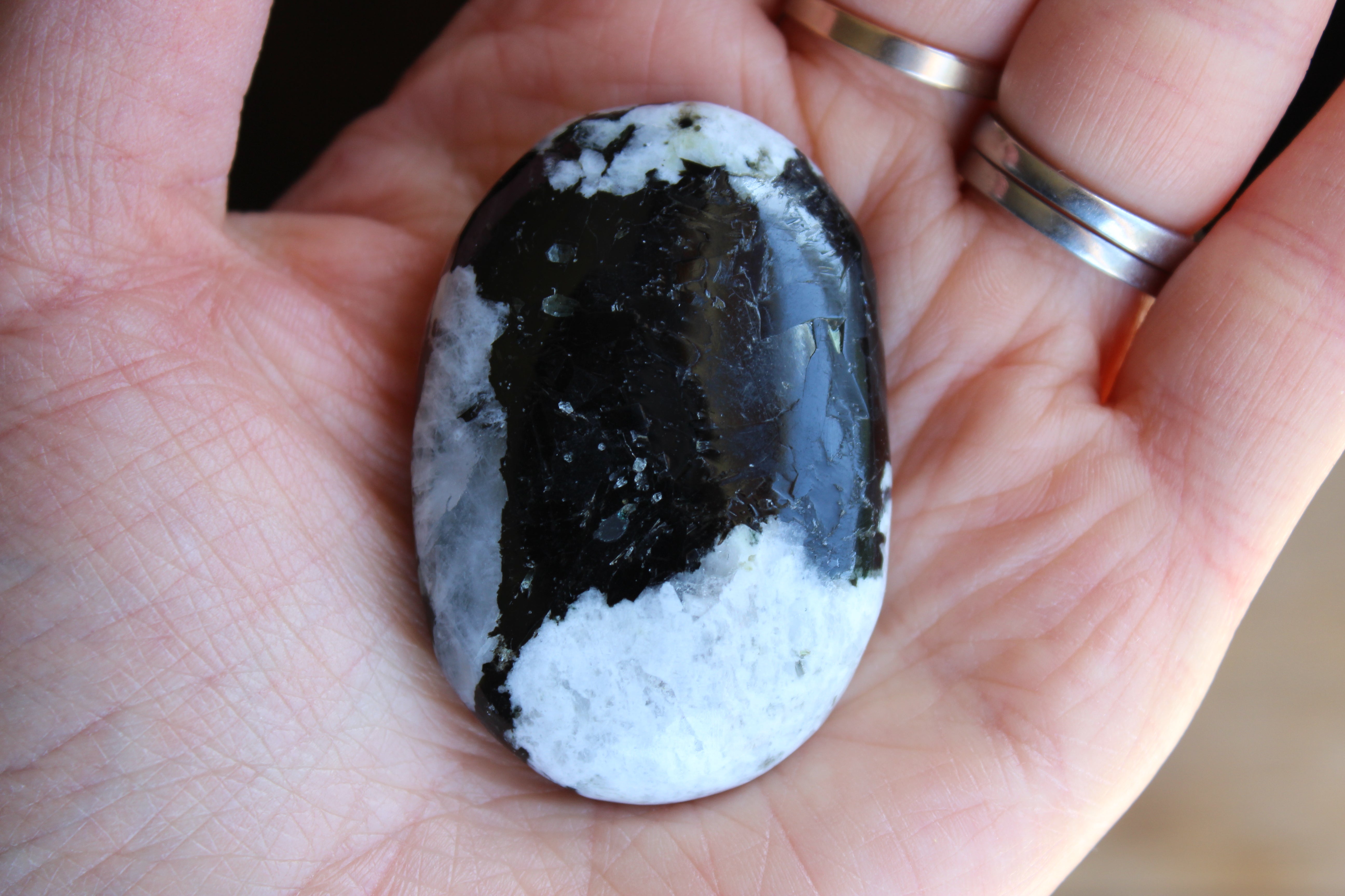 Rainbow moonstone pocket stone 3, new