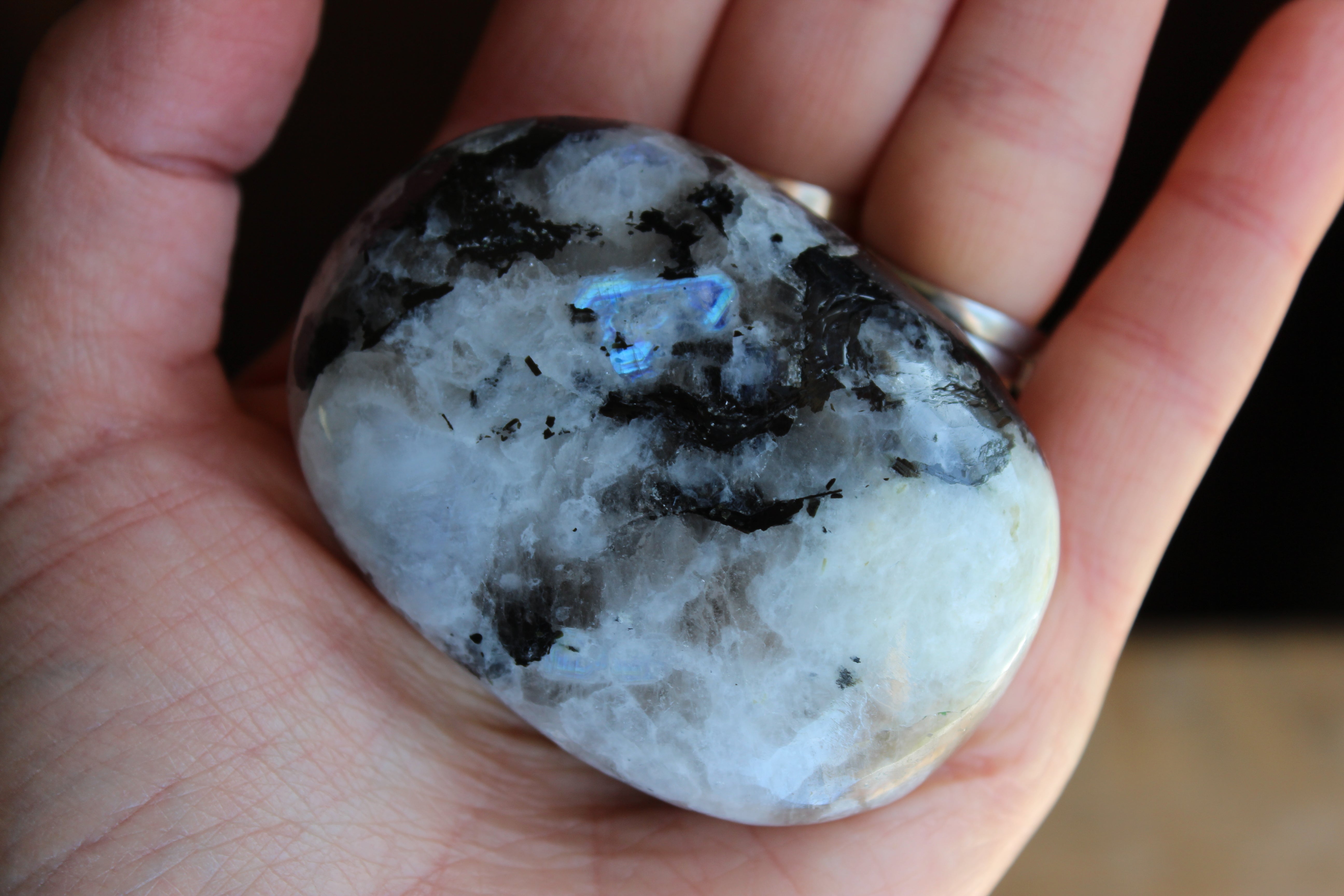 Rainbow moonstone pocket stone 4, new