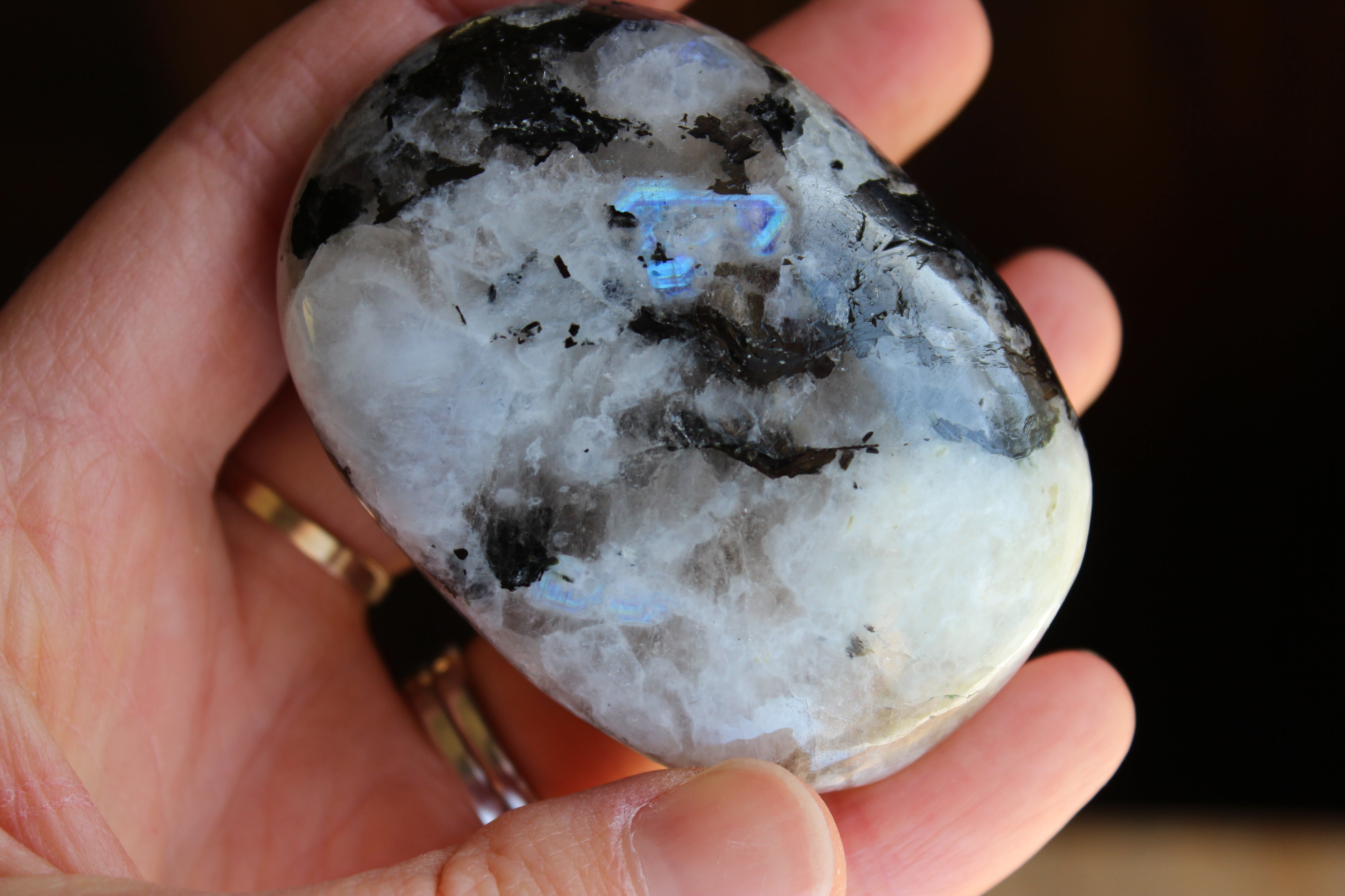 Rainbow moonstone pocket stone 4, new