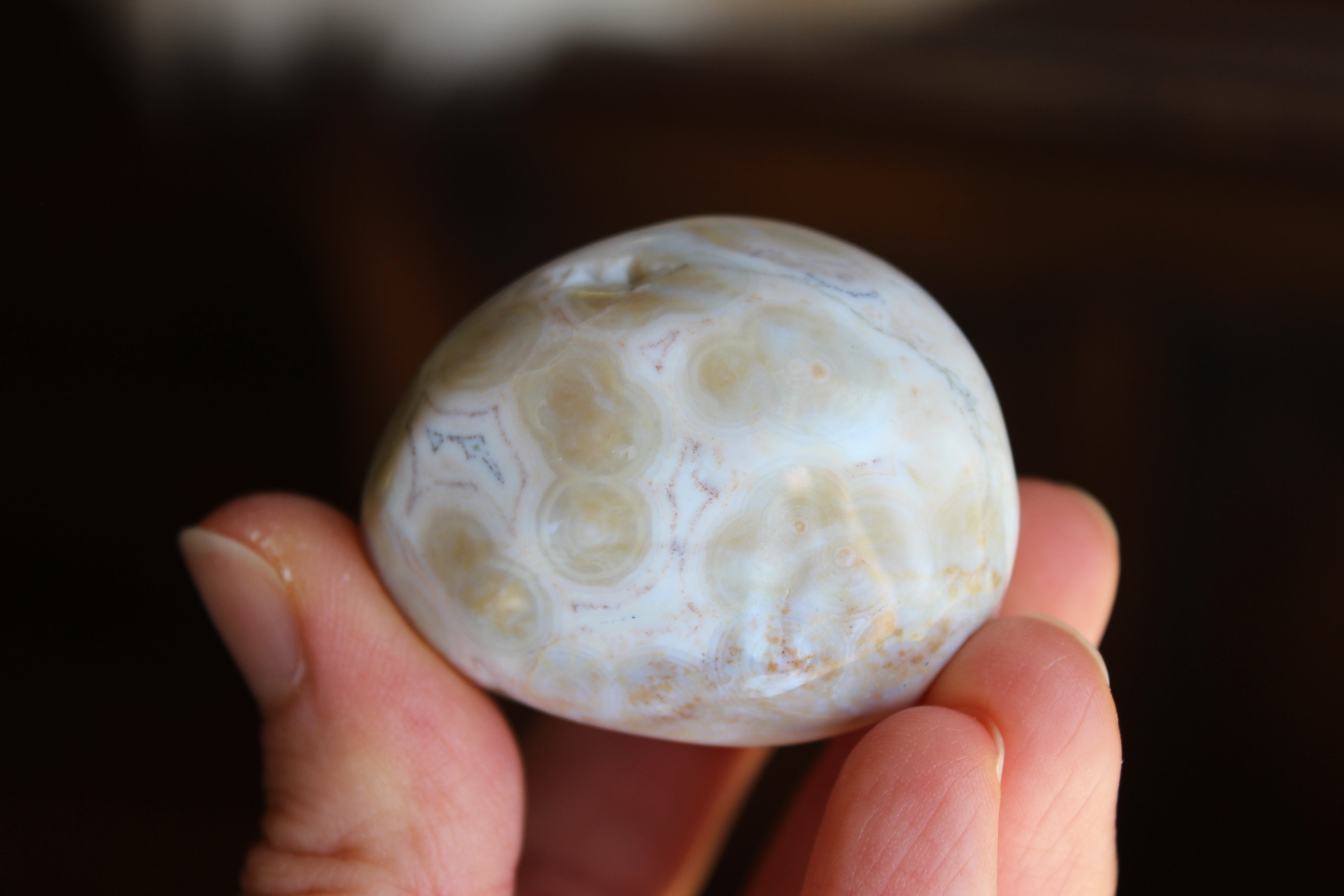 Old stock ocean jasper pocket stone 1, new