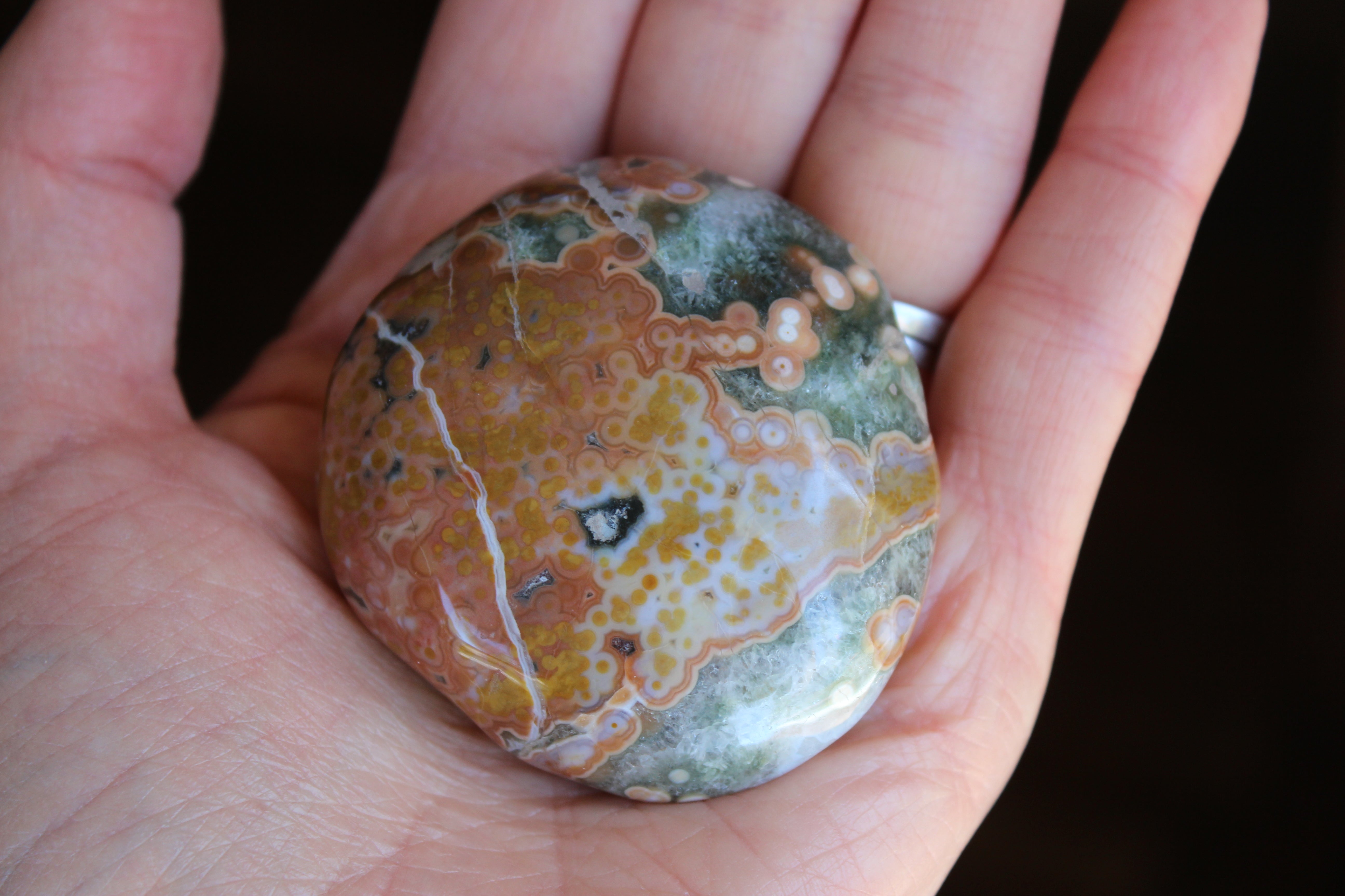 Old stock ocean jasper pocket stone 2, new
