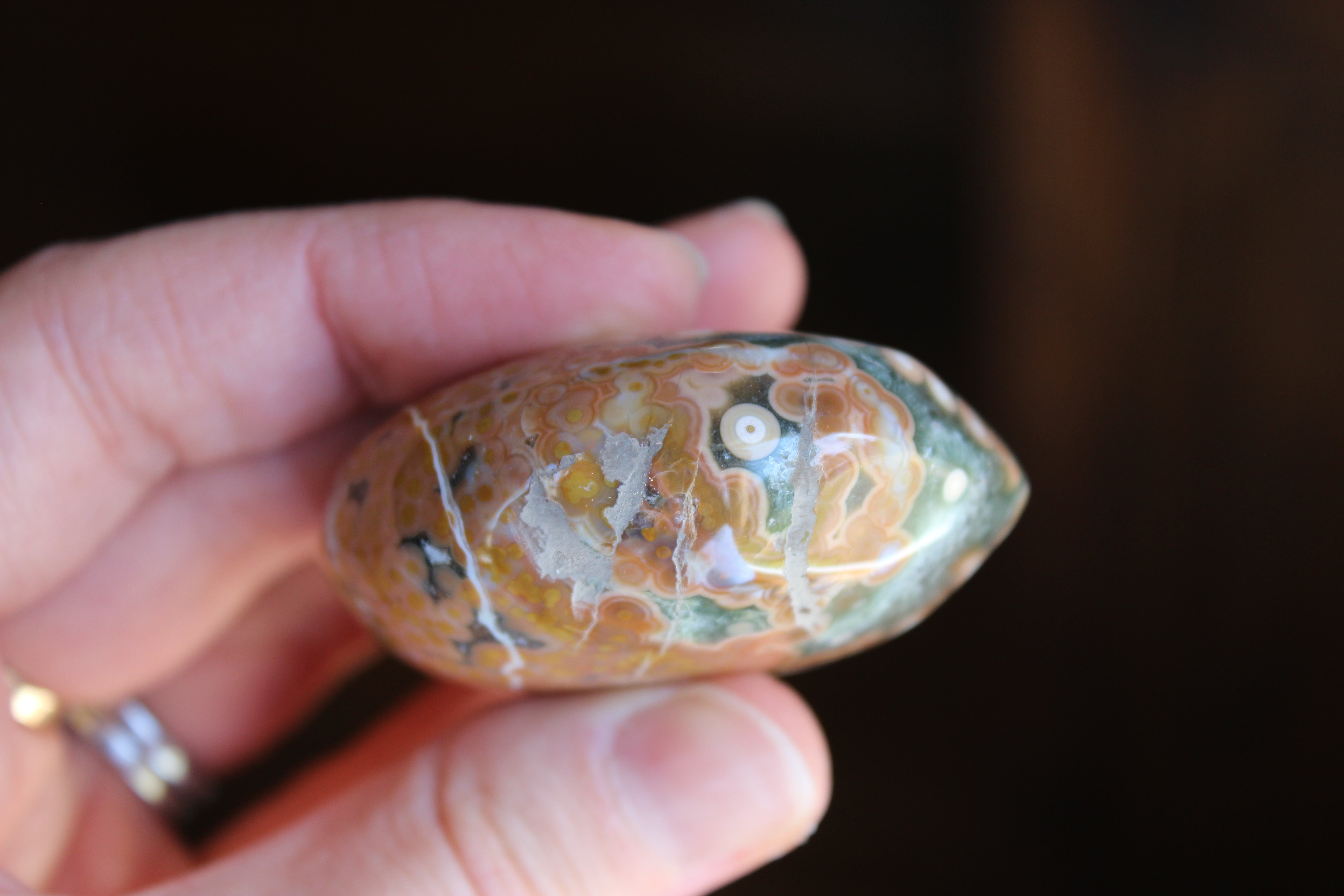 Old stock ocean jasper pocket stone 2, new